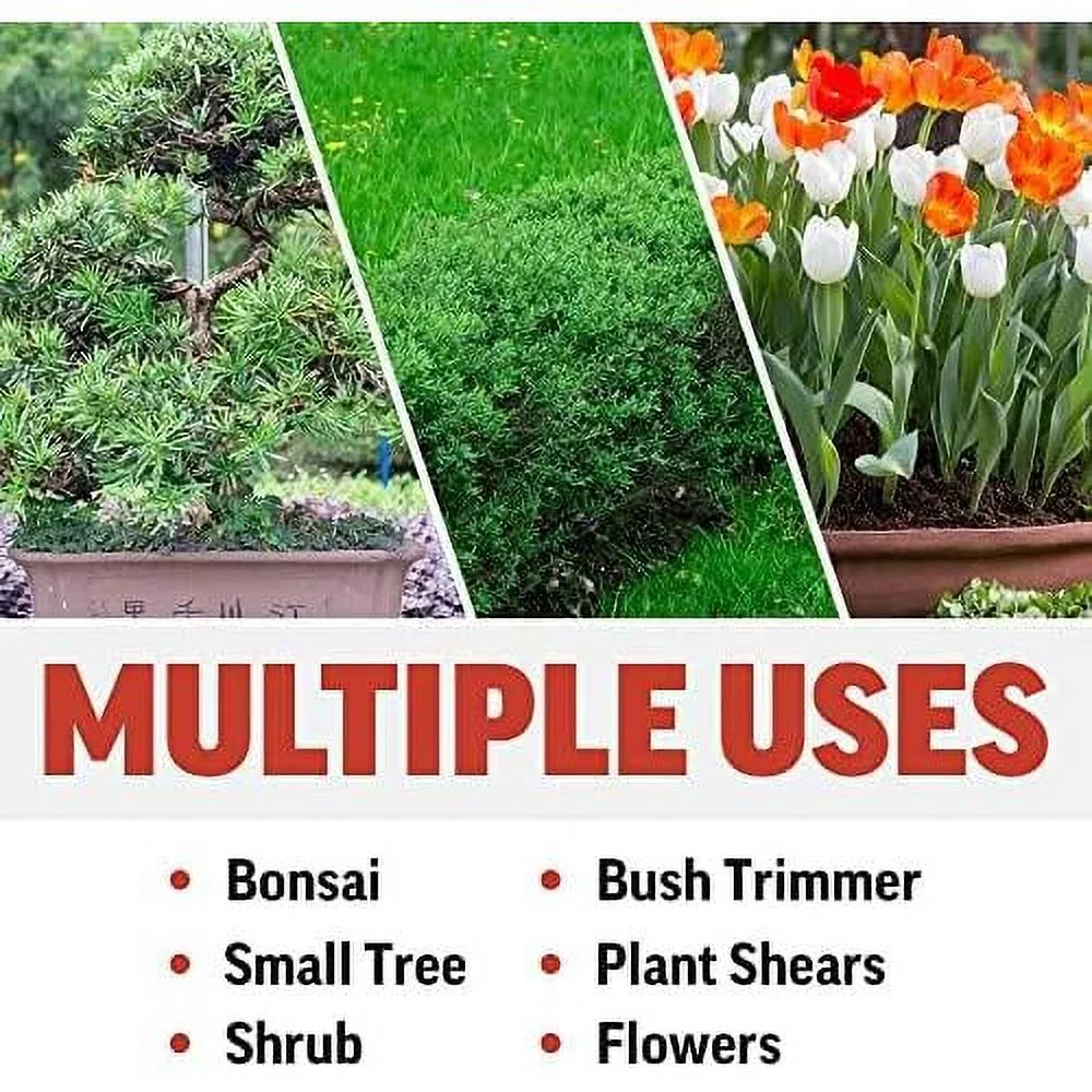 Piranha Pruner Bonsai Small Scissors, Shears Gardening Tools, Tree Cutter Trimmers, Fluorine Coated Blade, Yellow And Black