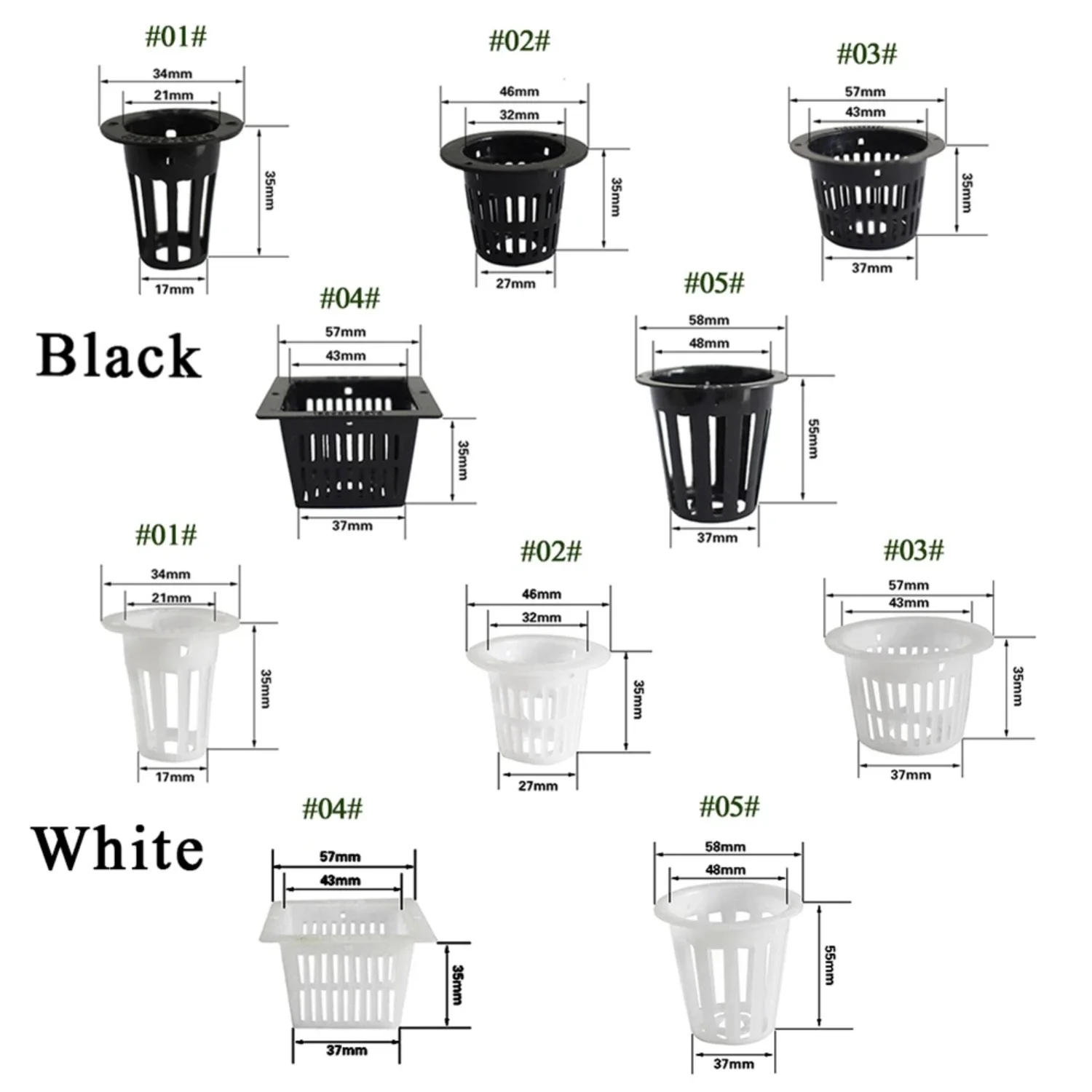 Hydroponic Colonization Mesh Pot Net Cup Basket - Set of 10 Durable  Eco-Friendly Hydroponic Aeroponic Planting Grow Clone Nursery Pots for Healthy Plant Growth and Reliable Harvests