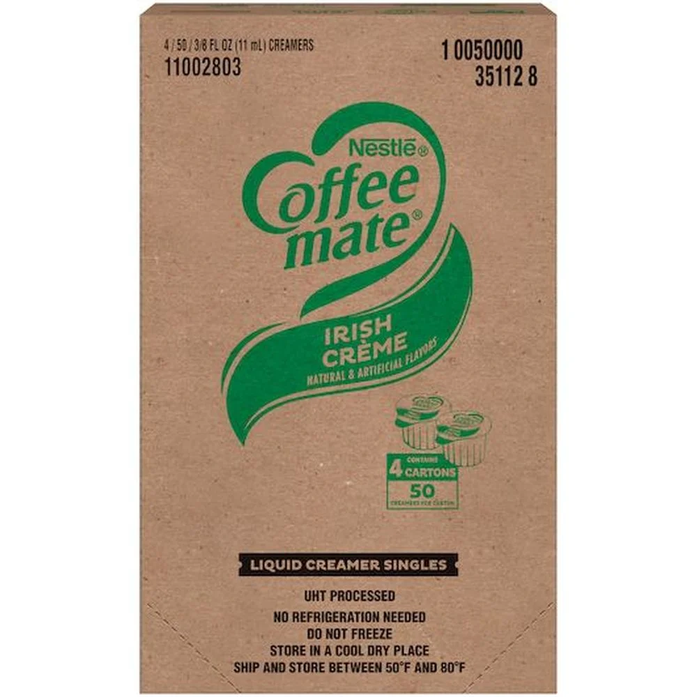 Coffee-Mate Irish Cream Liquid Creamer, 18.7 Fluid Ounces -- 4 per case.