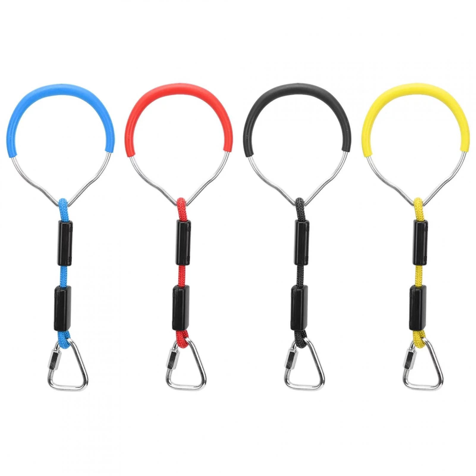 Verdant TouchSwing Gymnastic Ring Children's Colorful Swing Gymnastic Ring Set, 4PCS, Outdoor Kid Climbing Sports Rope Combination Accessory