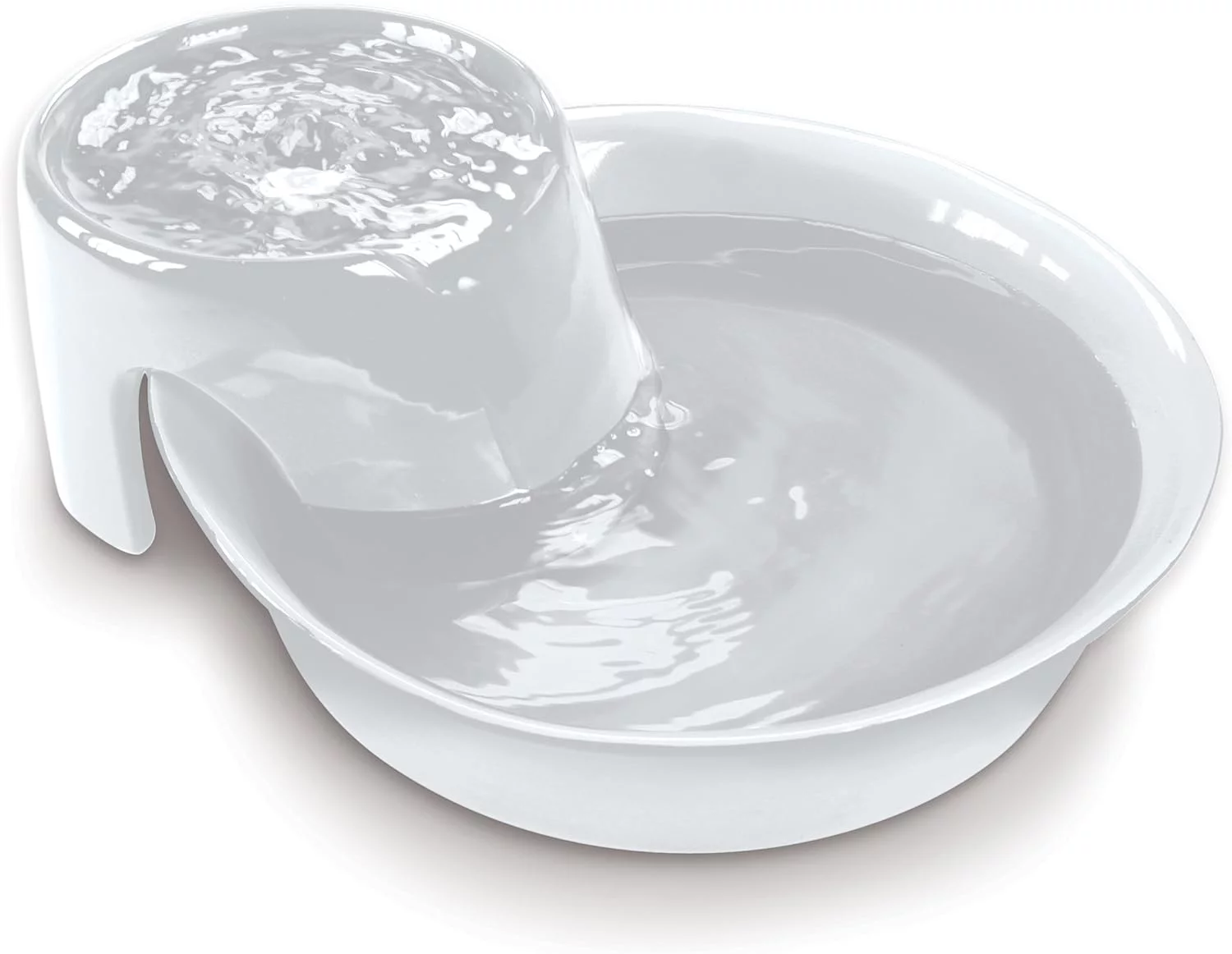 Big Max Ceramic Drinking Fountain For Pets, White, 8 Lb