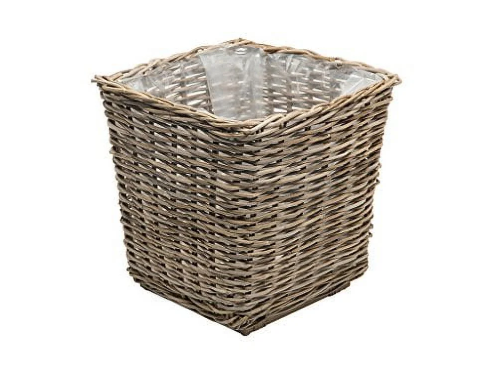 1080027 Rattan Planter, Grey