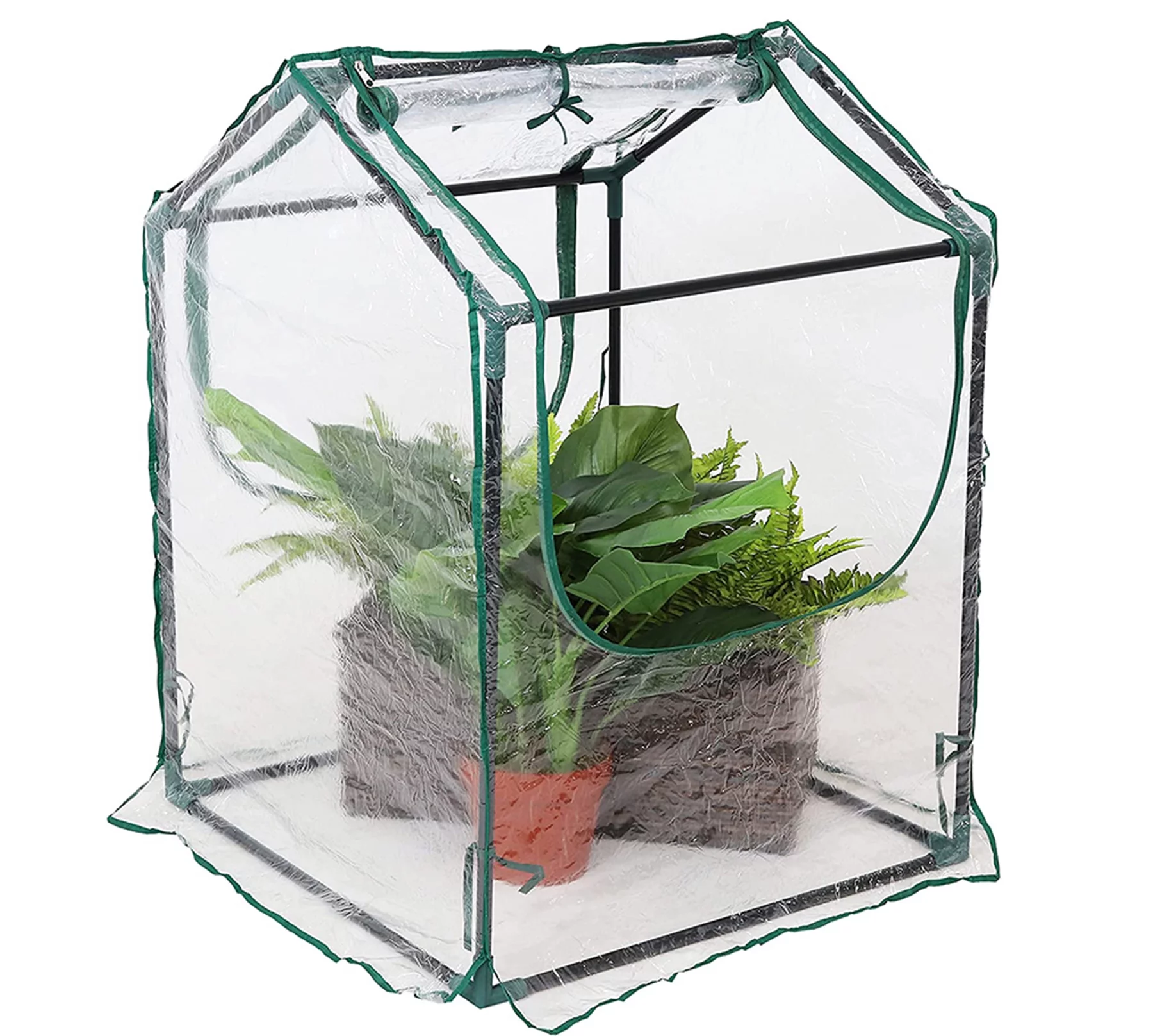 Mini Greenhouse with 2 Zippered Side Doors