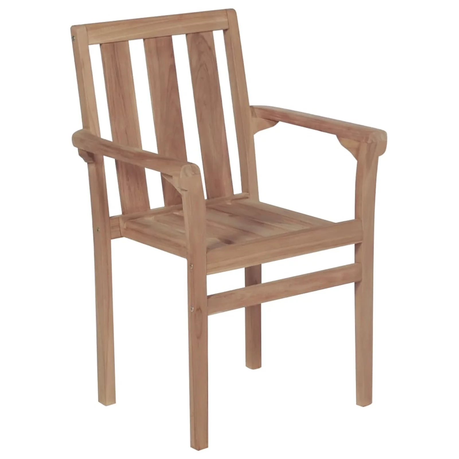 ametoys Stackable Patio Chairs 2 pcs Solid Teak Wood