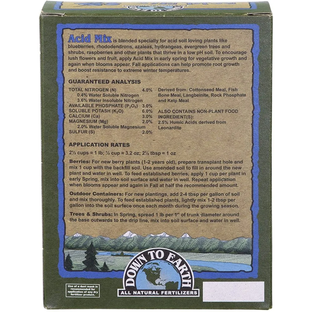 NEWCE   to Earth (#17803) All Natural Acid Mix Blended Fertilizer 4-3-6  1 lb