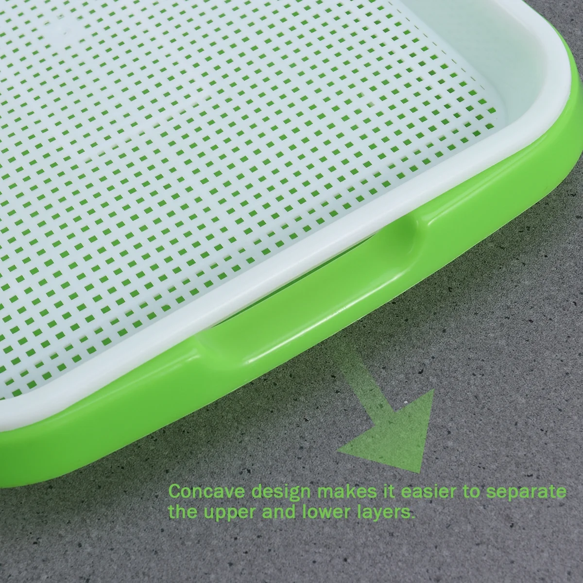 Sprouter Tray Soil-Free Food Grade Plastic Wheatgrass Mung Bean Sprouting Growing Tray