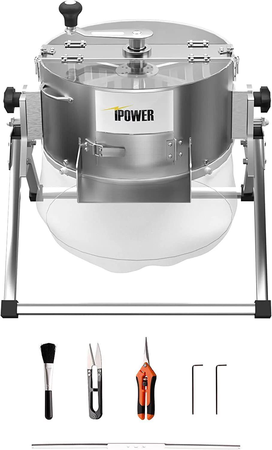 iPower Electric Bud Leaf Trimmer Machine 16-inch Automatic Open Top Hydroponic Bowl Trim Reaper Spin Cut Plant