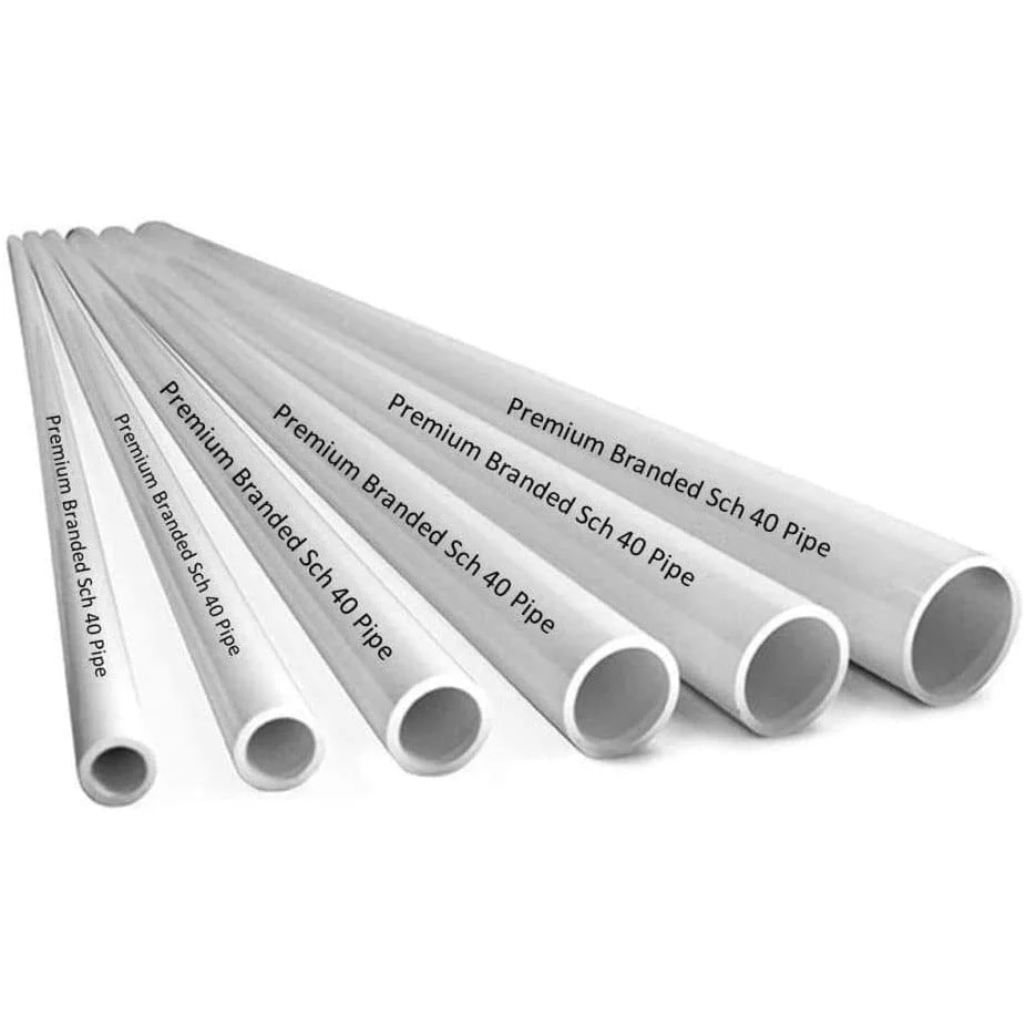PVC Pipe Sch40 1-1/2 Inch (1.5) White Custom Length 1FT Feet