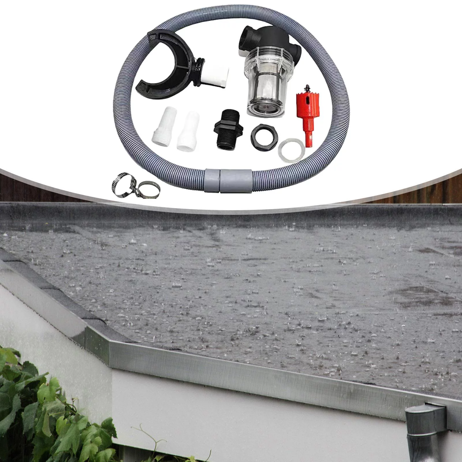 Rain Water Collector for Roofs up to 80 M2 for Outdoor Chores Yard roofs rain