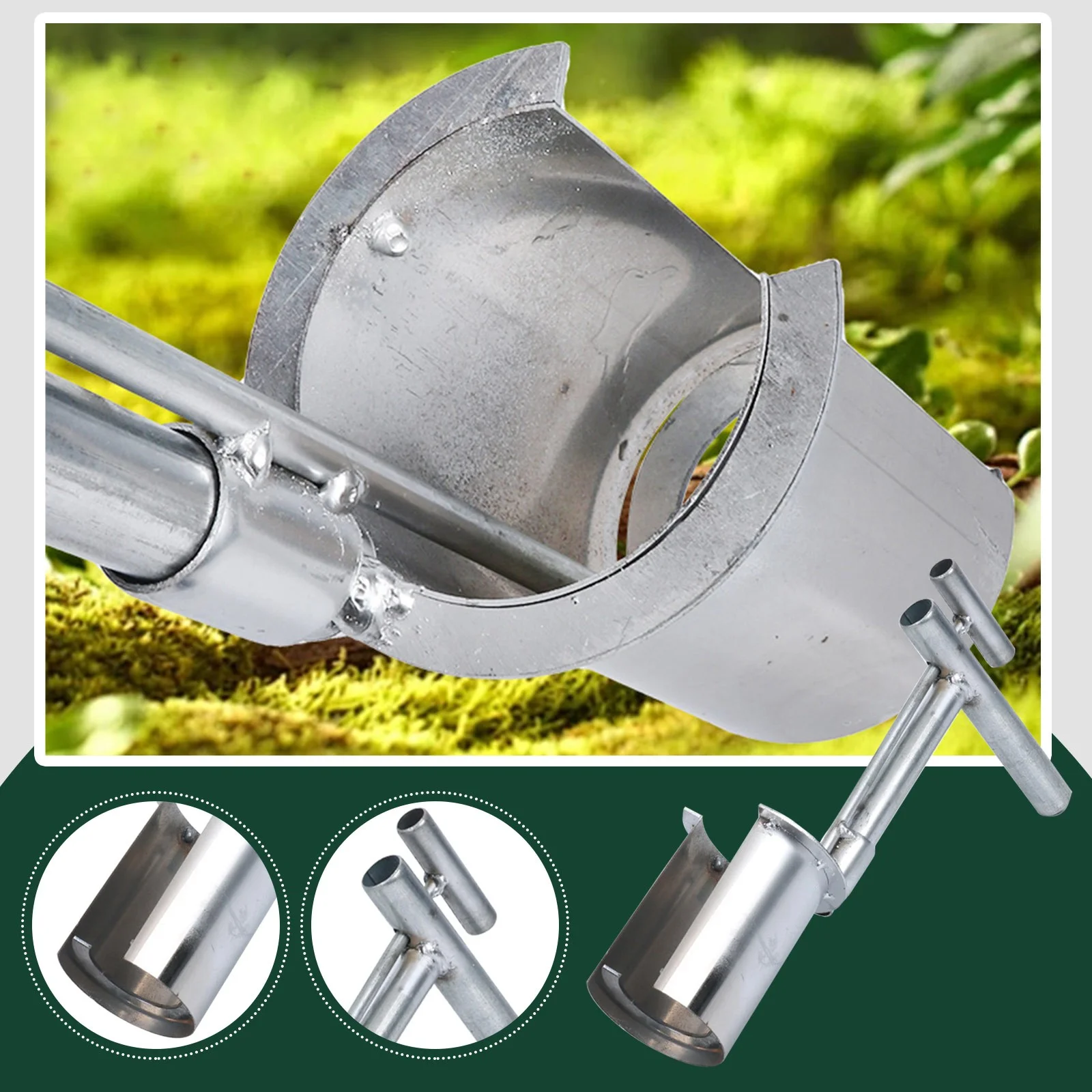 Tinyansi 2024 New Convenient Seedling Transplant Tool, Side-Port Seedling Transplanter, Multi-Function Gardening Tools for Agricultural, Gardening, Golf Courses, Plant Seedling Transplantation