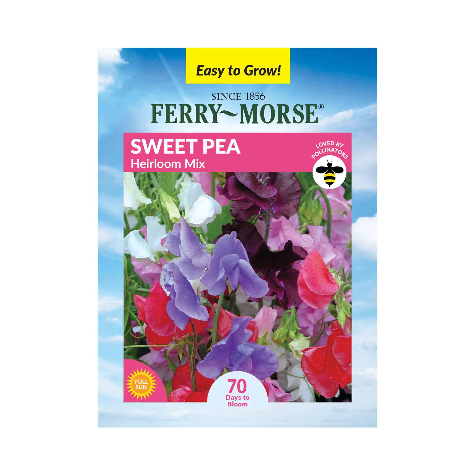 Ferry-Morse Heirloom 1800MG Sweet Pea Mix Annual Flower Seeds Full Sun