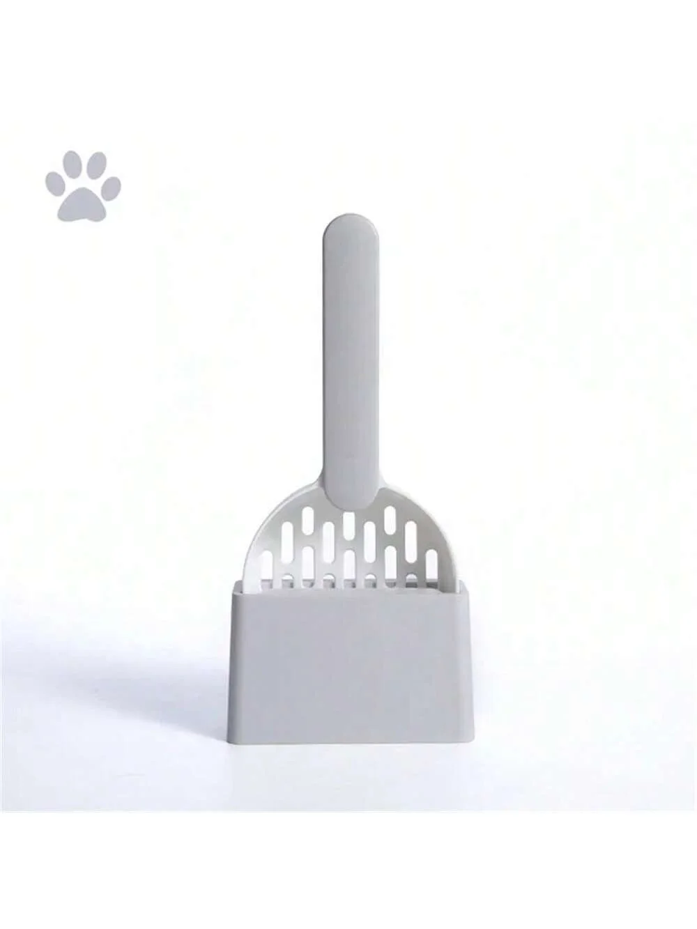 1pc Cat Litter Scoop Plastic Cat Litter Shovel With Base Self-Cleaning Cat Litter Box Shovel Kitten Toilet Clean Tools Cat Supplies