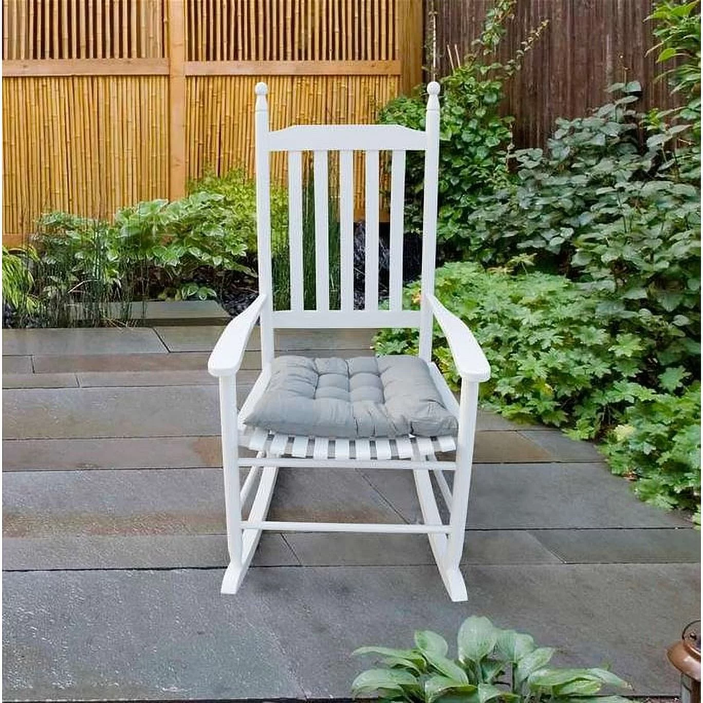 Clihome  Wooden Porch Rocker Chair White