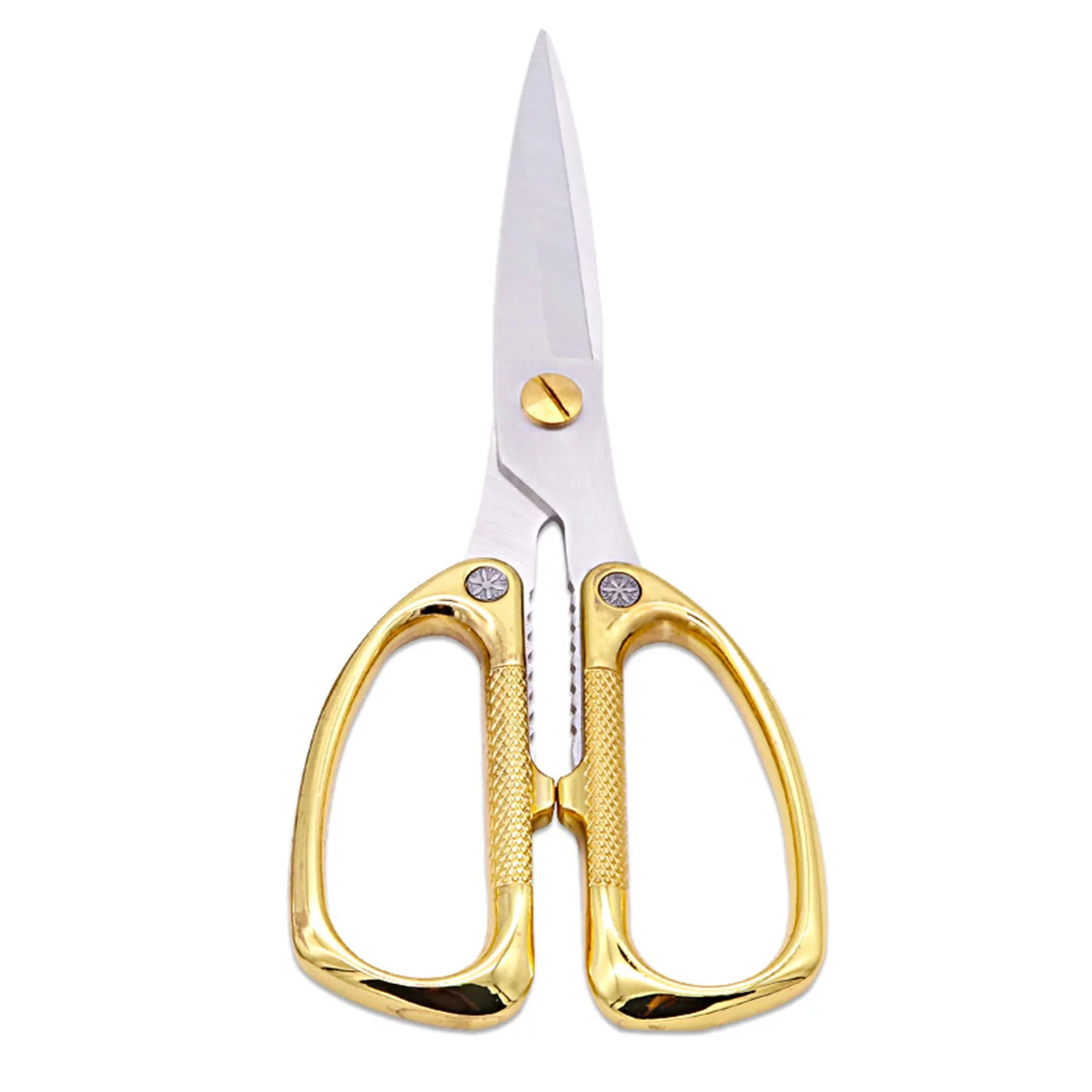 ZiSUGP Gold and Silver Multi Purpose Ribbon Cutting Household Stainless Steel Alloy Clothing Scissors Garden Tools