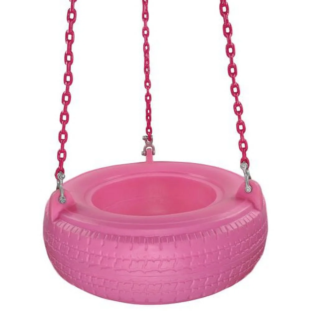 Swing Set Stuff Inc. Plastic Tire Swing with Coated Chain (Blue)