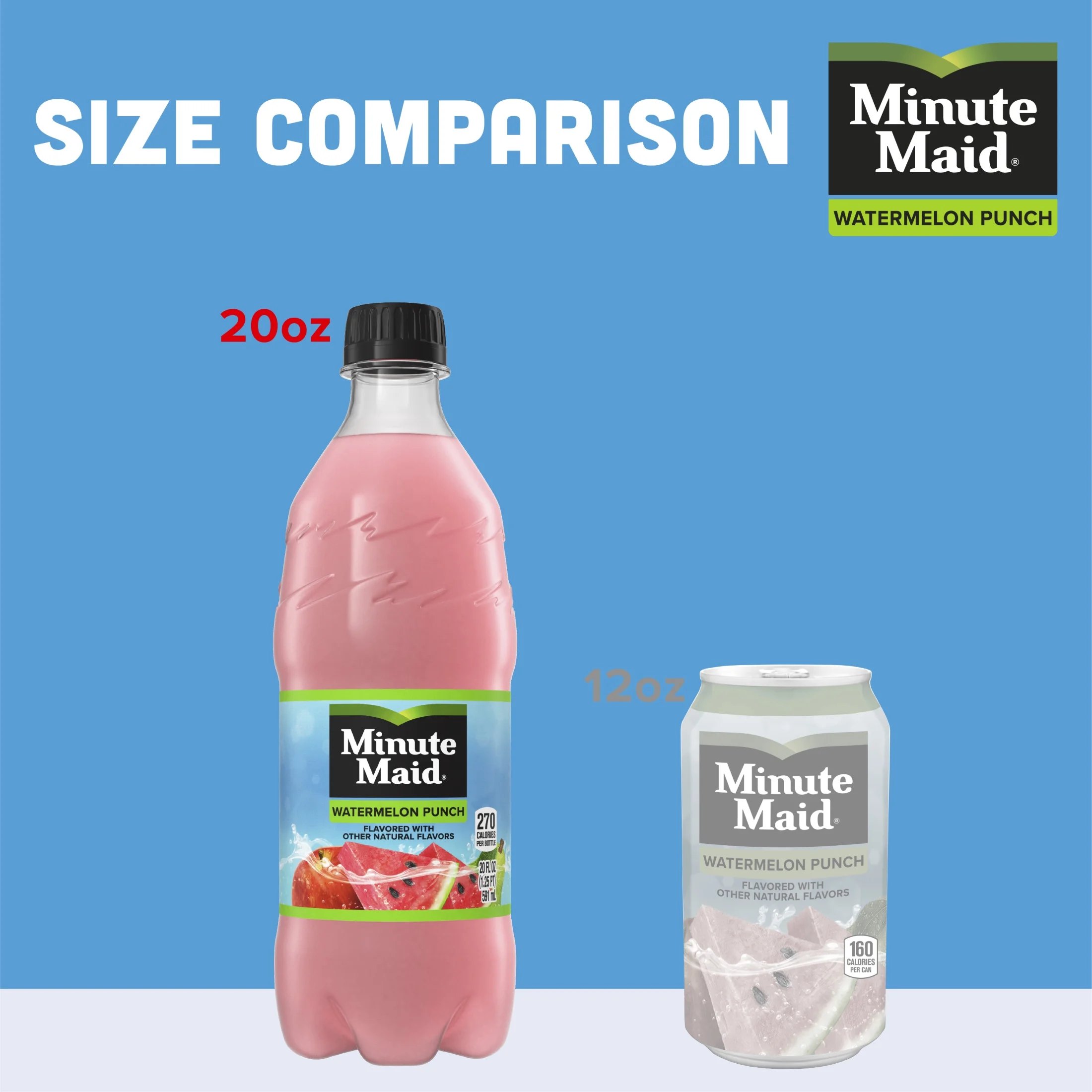 Minute Maid Watermelon Punch Fruit Juice, 20 fl oz Bottle