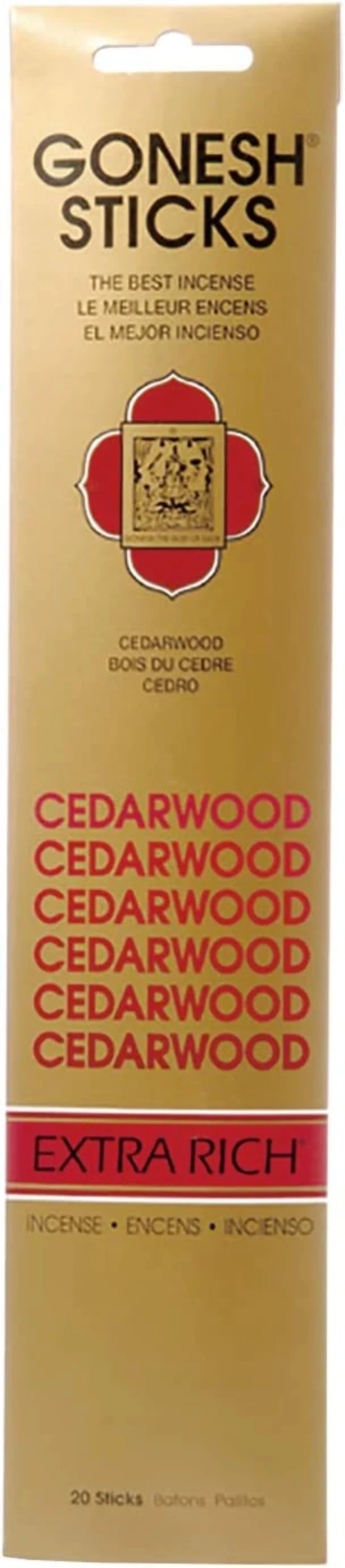 Gonesh Extra Rich Cedarwood Incense 20 Sticks