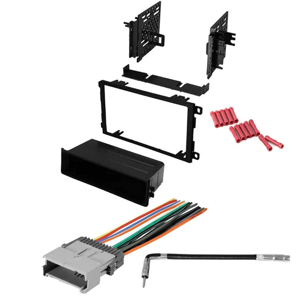 GSKIT928 Car Stereo Installation Kit for 2003-2006 GMC Yukon/Yukon XL - in Dash Mounting Kit, Wire Harness, Antenna Adapter for Single or Double Din Radio Receivers