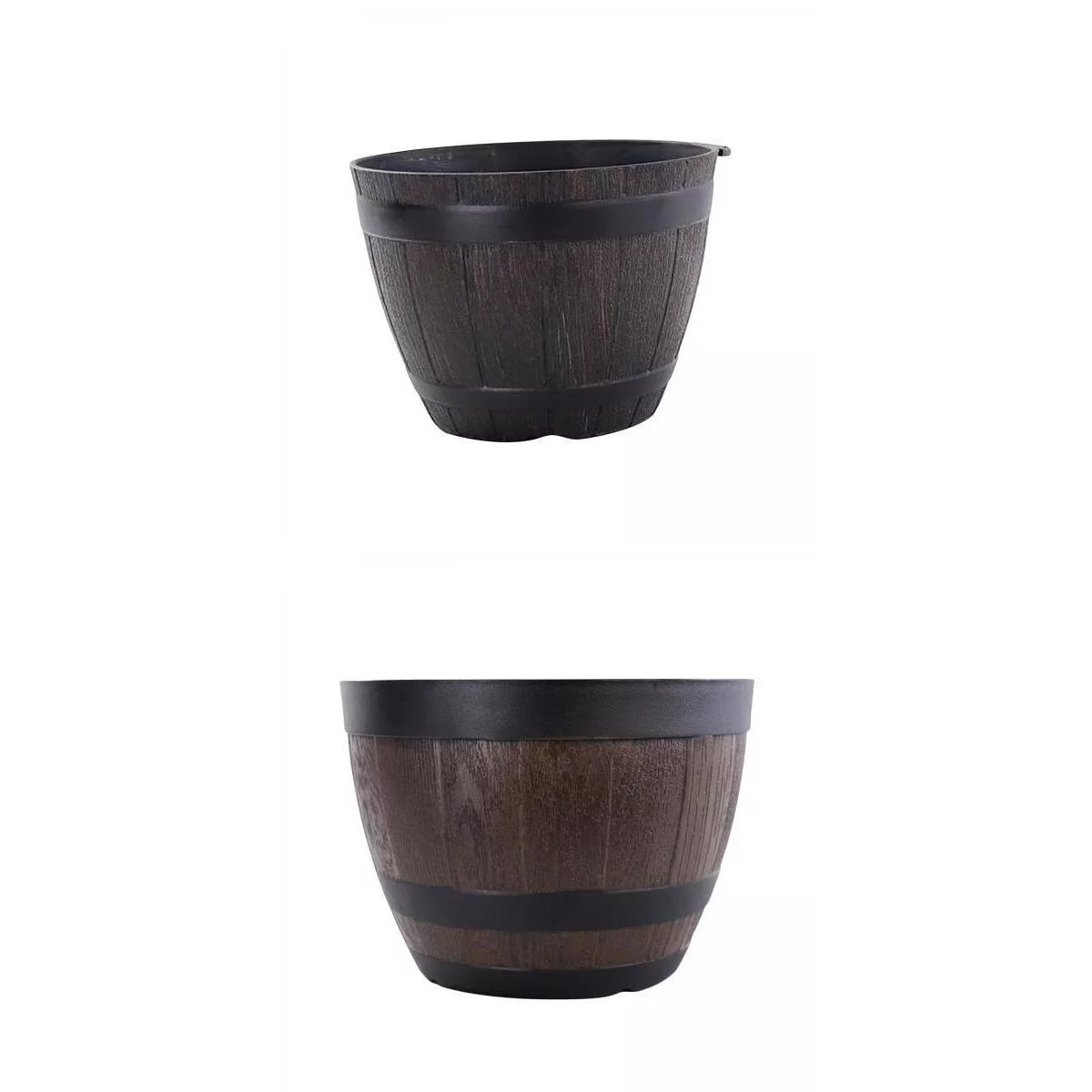 s Rustic Style Resin Patio Large Planter Plant Pot