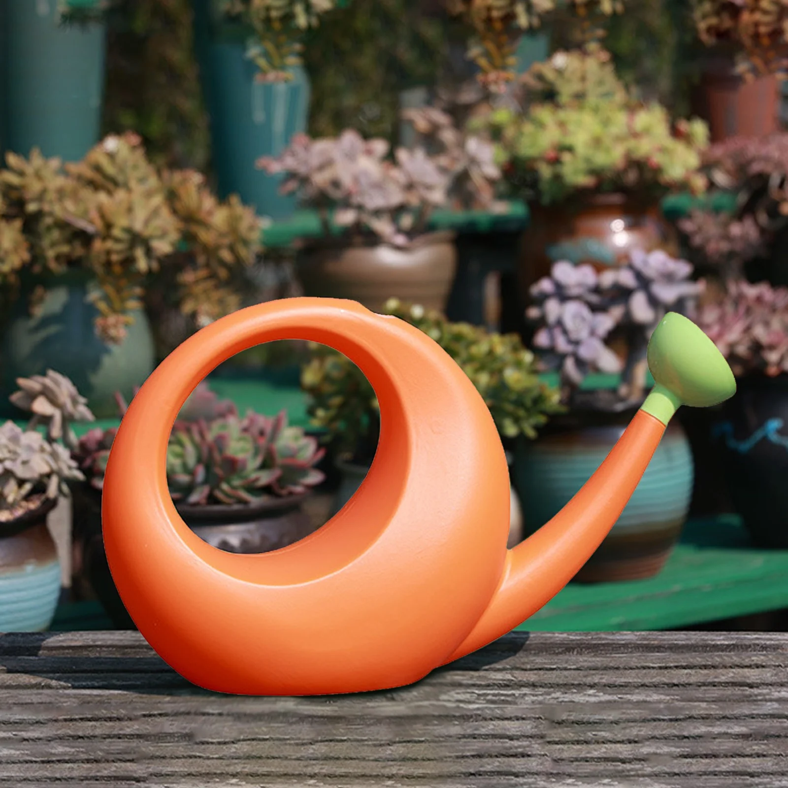 DYWADE 4Th of July Accessories Cartoon Watering Pot for Watering Flowers and Vegetables Large Capacity Long Mouth Watering Pot Garden Thickened Plastic Watering Pot Orange One Size