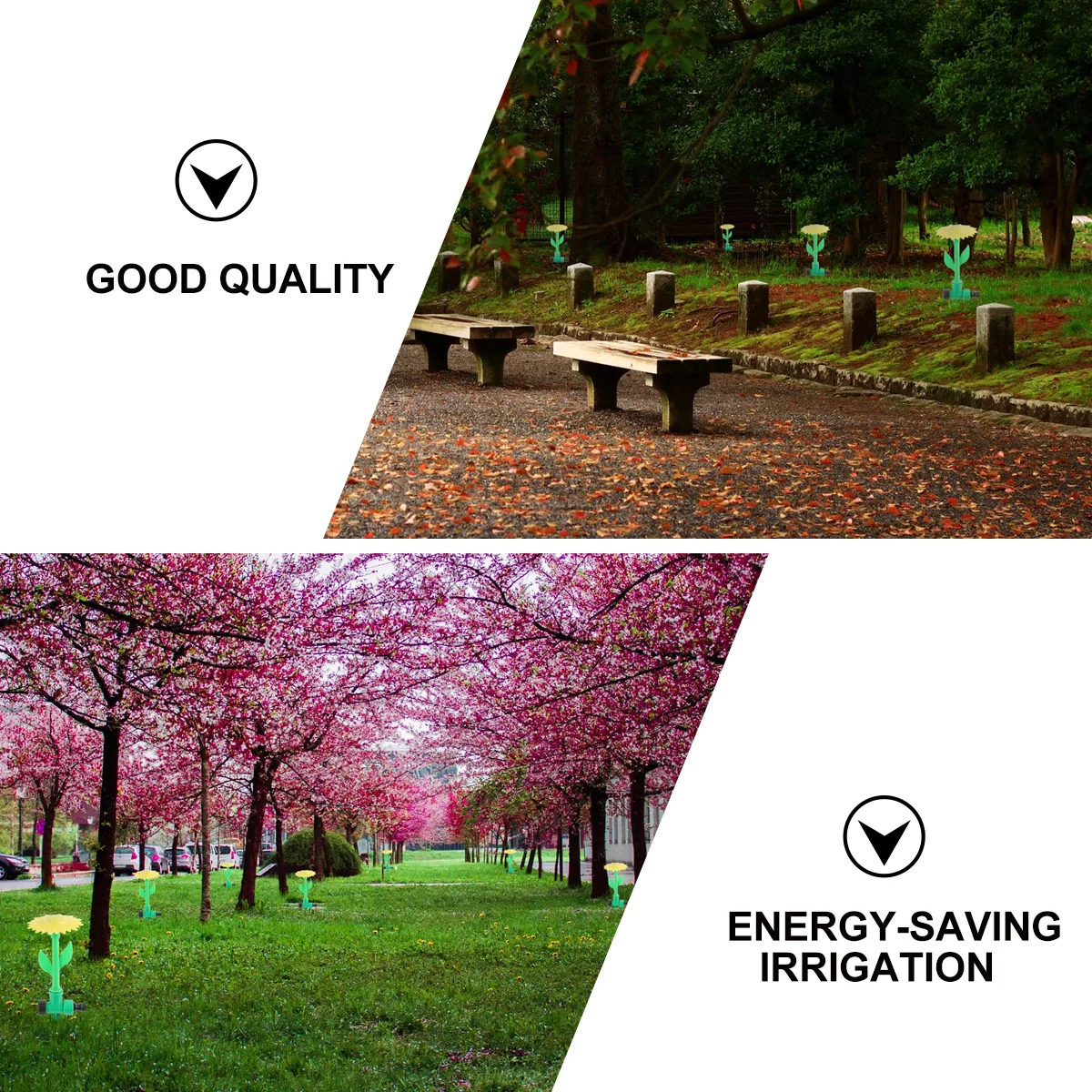 Gongxipen 3Pcs Sunflower Nozzle Inserting Ground Garden Watering Drip Irrigation Equipment