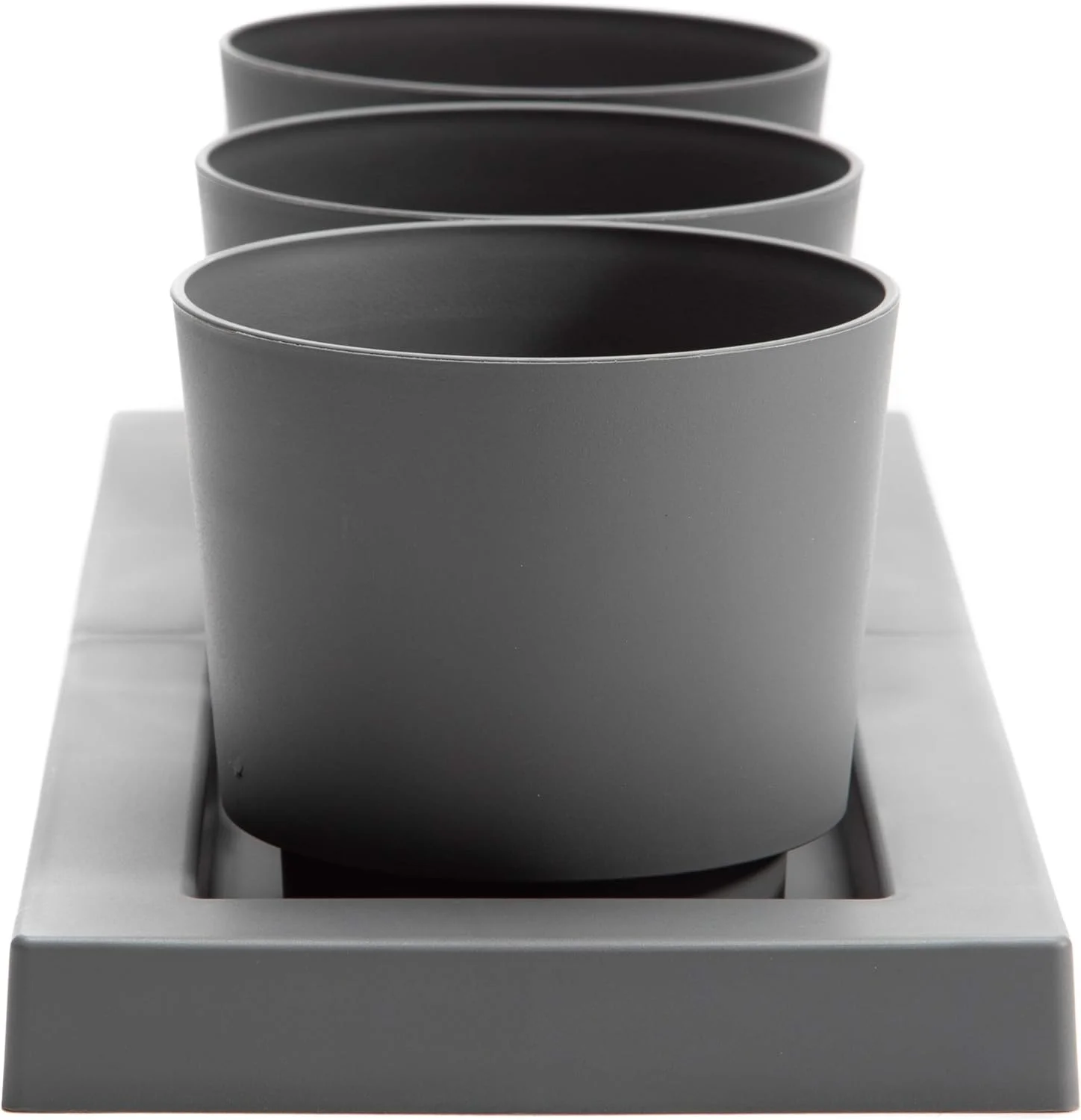 Trio Flight 3 Planter Pots W/Saucer Tray 14