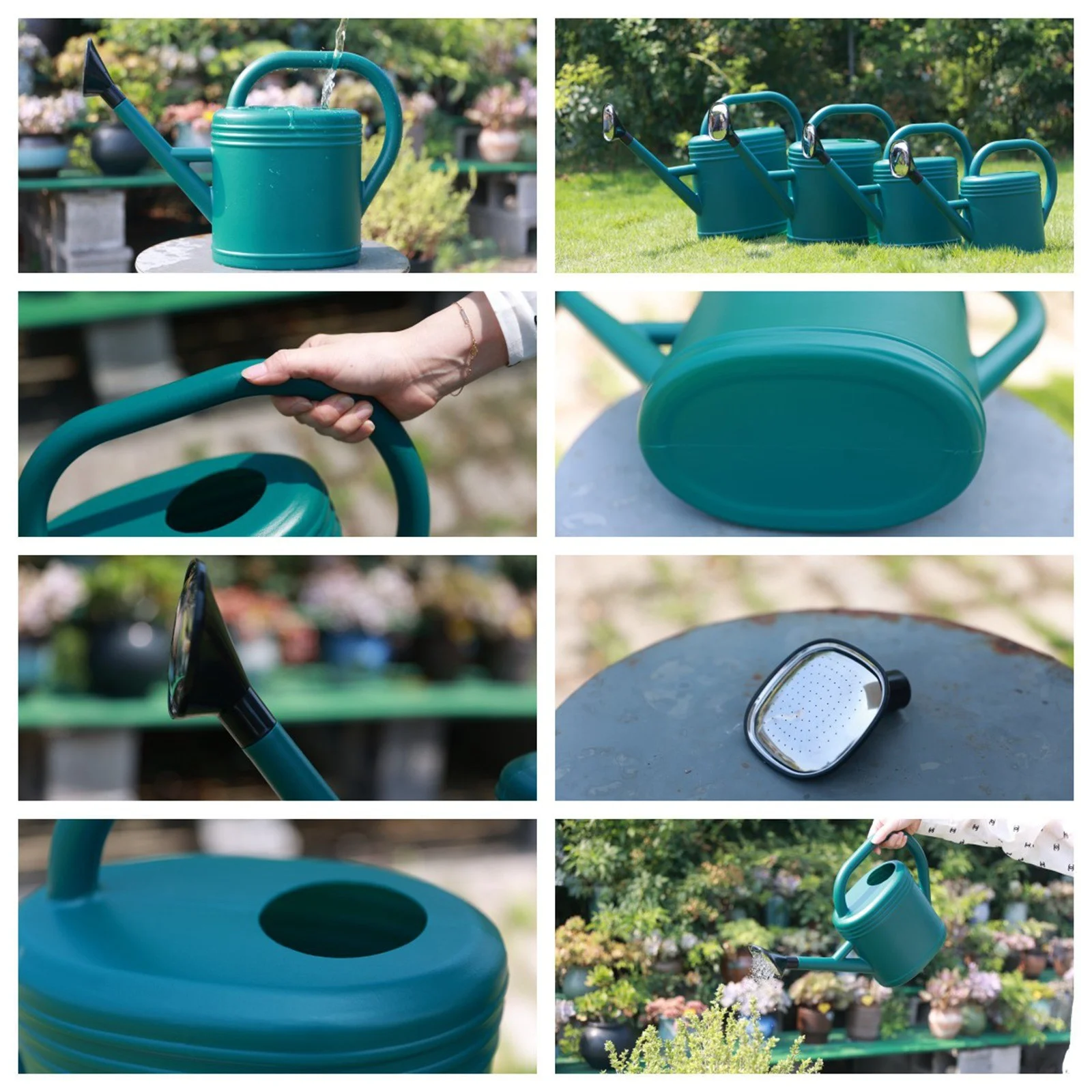 USYFAKGH Watering Cans Watering Pot Simple Watering Pot Garden Watering Pot Household Long Mouth Shower Pot White
