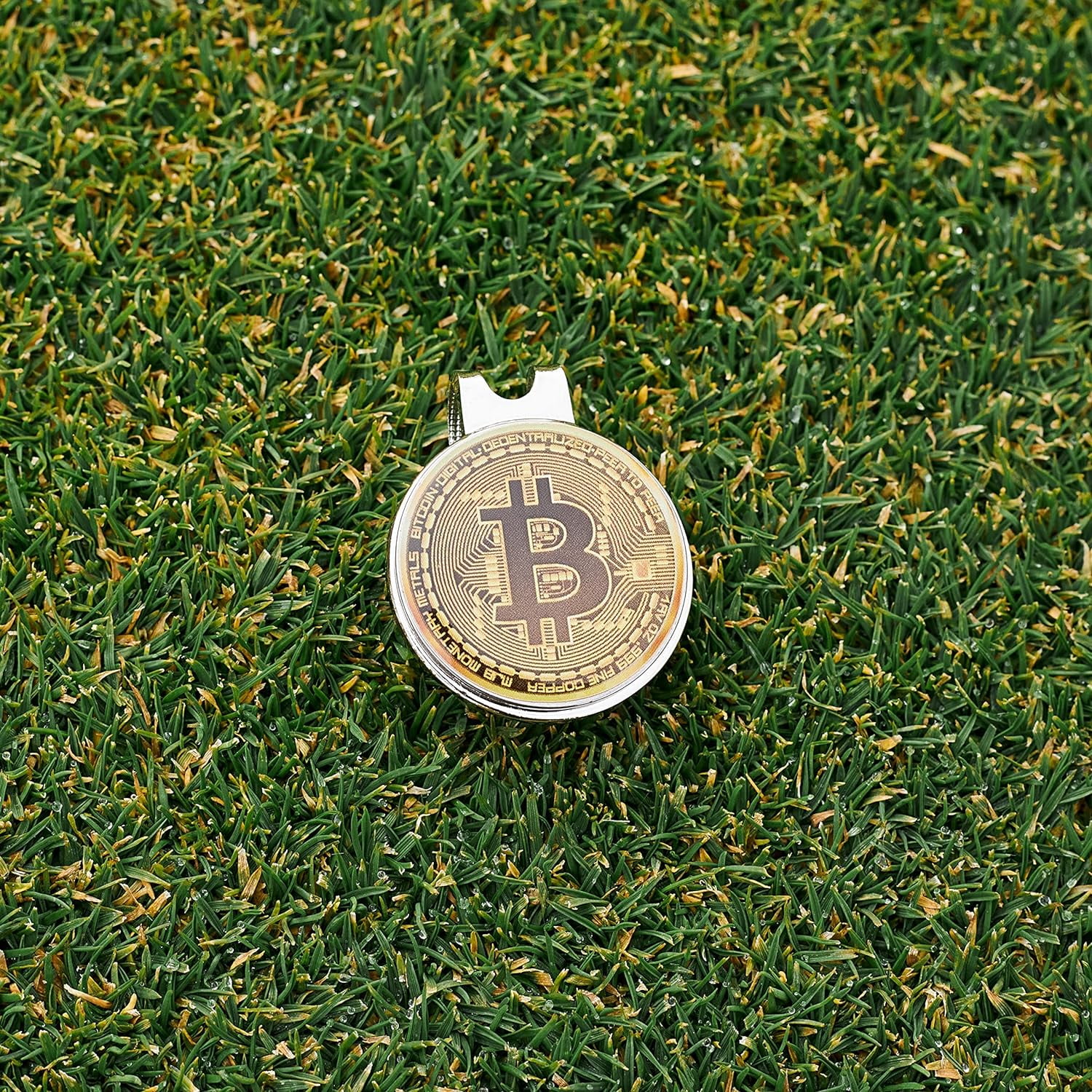 HODL 21 Bitcoin Golf Ball Marker with Magnetic Hat Clip Set - Men's and Women's Golf Accessories and Gift Ideas - 2 Bitcoin Ball Markers - Removable Attaches Easily to Golf Cap