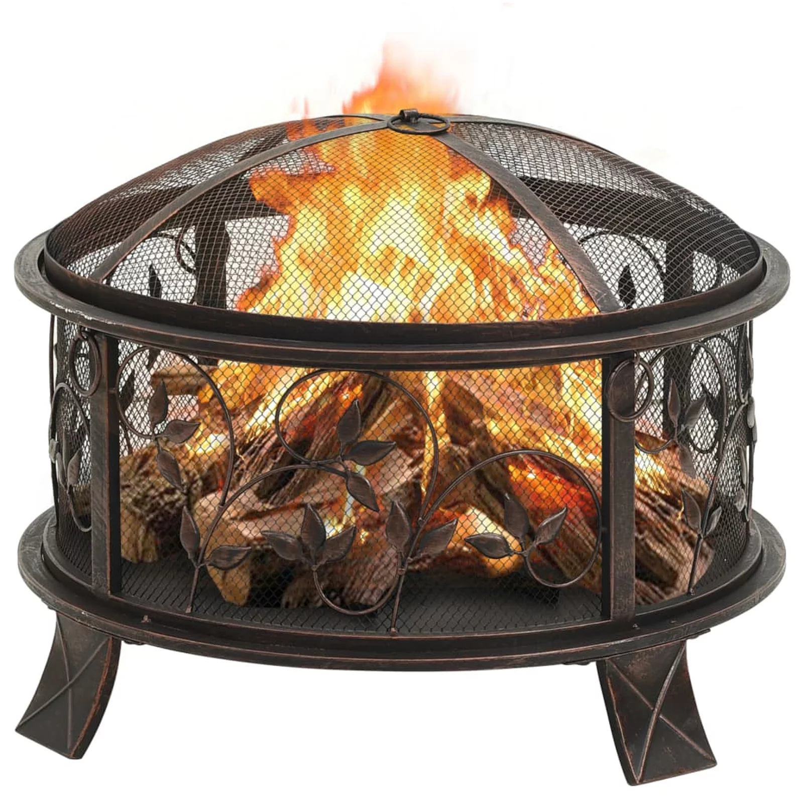 OWSOO Rustic Fire Pit with Poker 26.6
