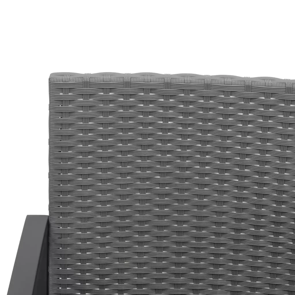 Suzicca 5 piece Patio Dining Set with Cushions Dark Gray Rattan