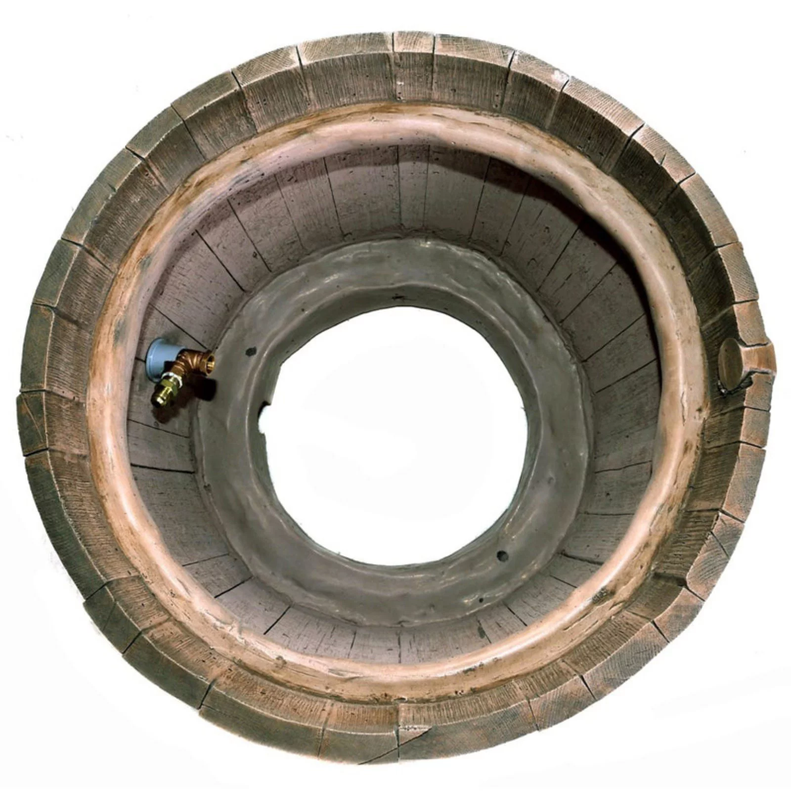 Tretco  Wine Barrel Fire Pit - Rust