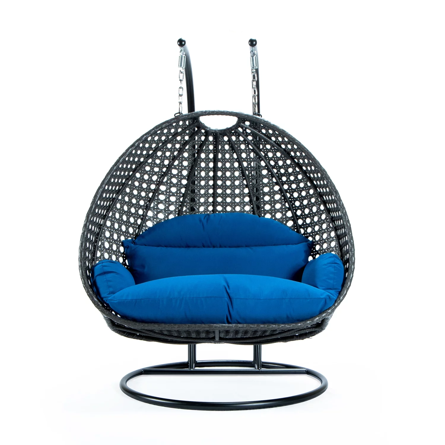 Maykoosh Gothic Grandeur Wicker Hanging 2 person Egg Swing Chair,Blue