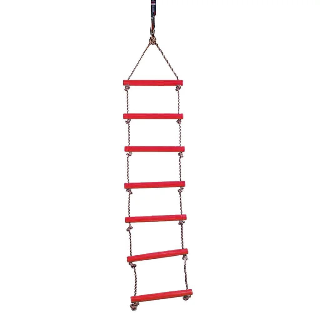 200CM Length 6 Rungs Rope Climbing Ladder & 30cm Diameter Toy Steering Wheel Climbing Holds Playground Toy