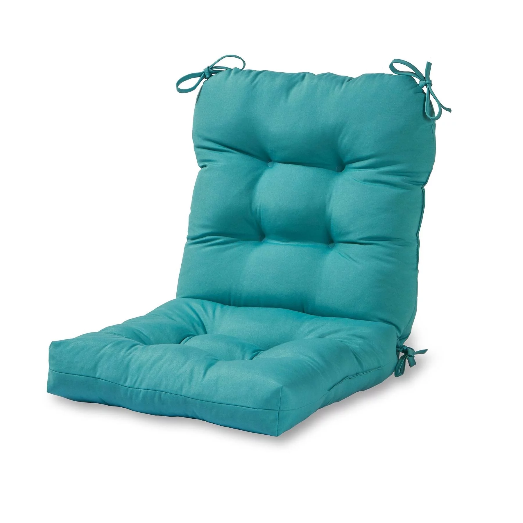 Greendale Home Fashions Solid Color Outdoor Seat/Back Chair Cushion (Cushion Only) Teal