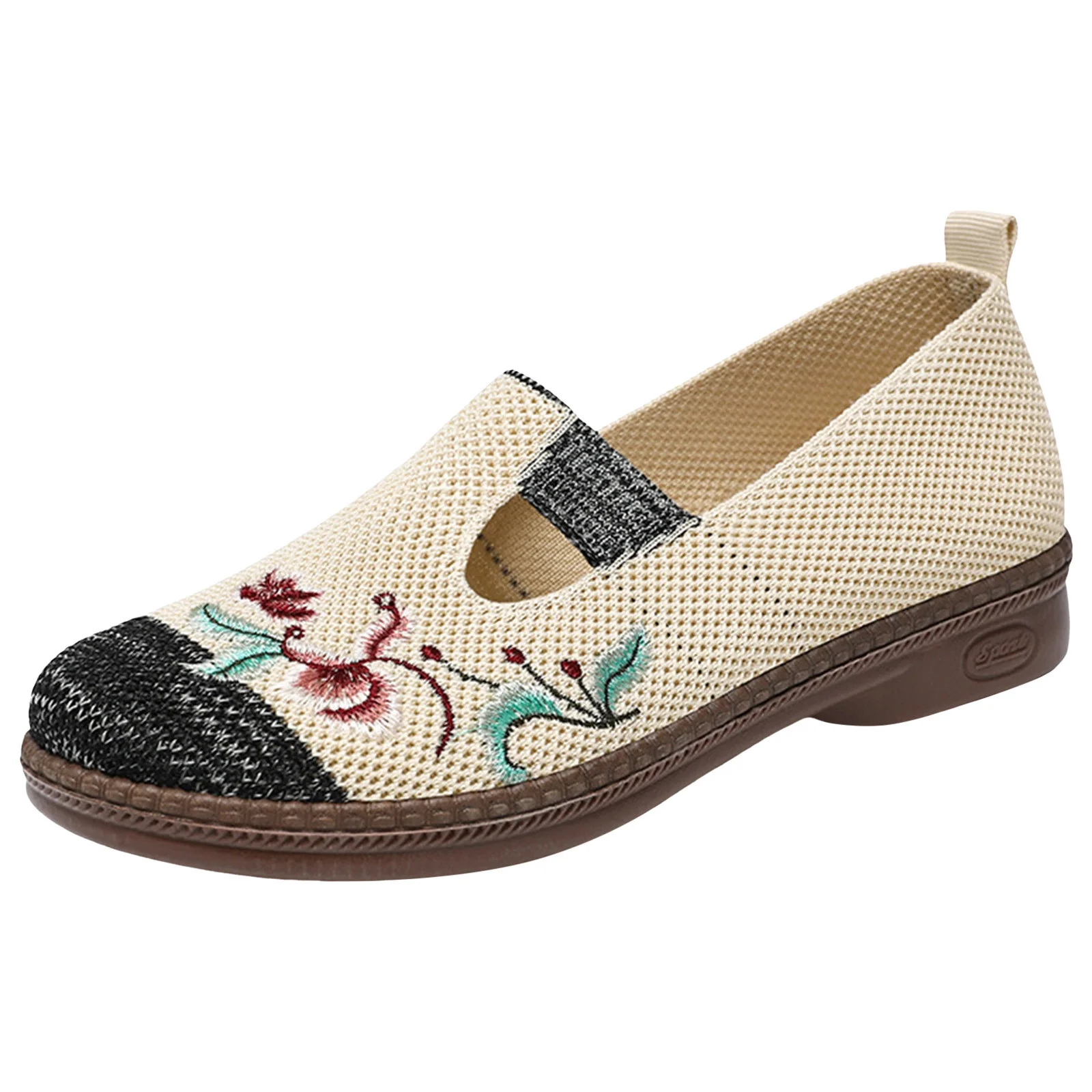 Deals of the Day Clearance, Women's Summer Fashion Mesh Pointed Toe Breathable Bow Printed Casual Shoes Lightweight Comfortable One Foot Stirrup Shoes Women's Sports Shoes