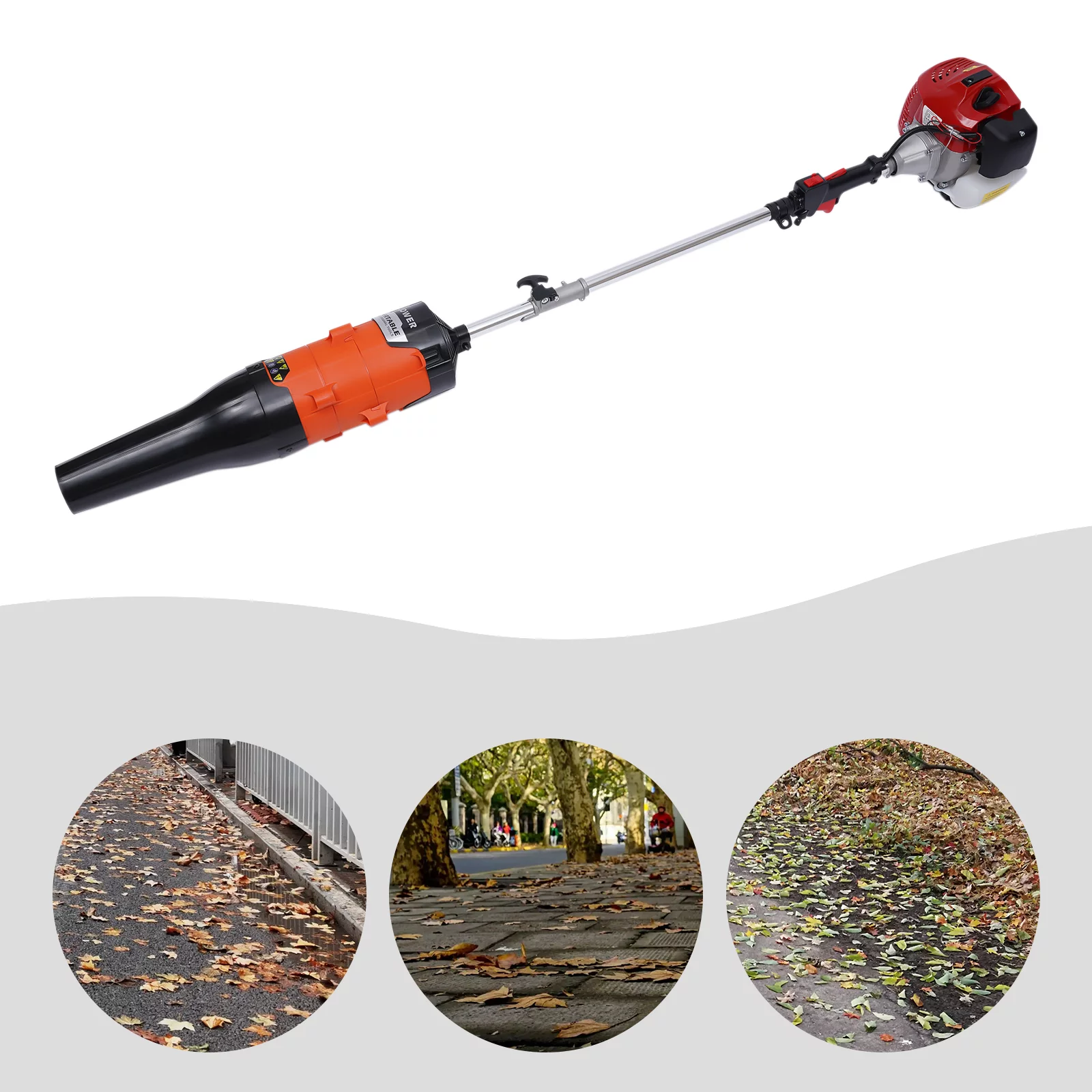 TOOL1SHOoo Hand Push Sweeper Machine Blower,52cc 2 Stroke 2.3HP Gasoline Sweeper (With Blower)