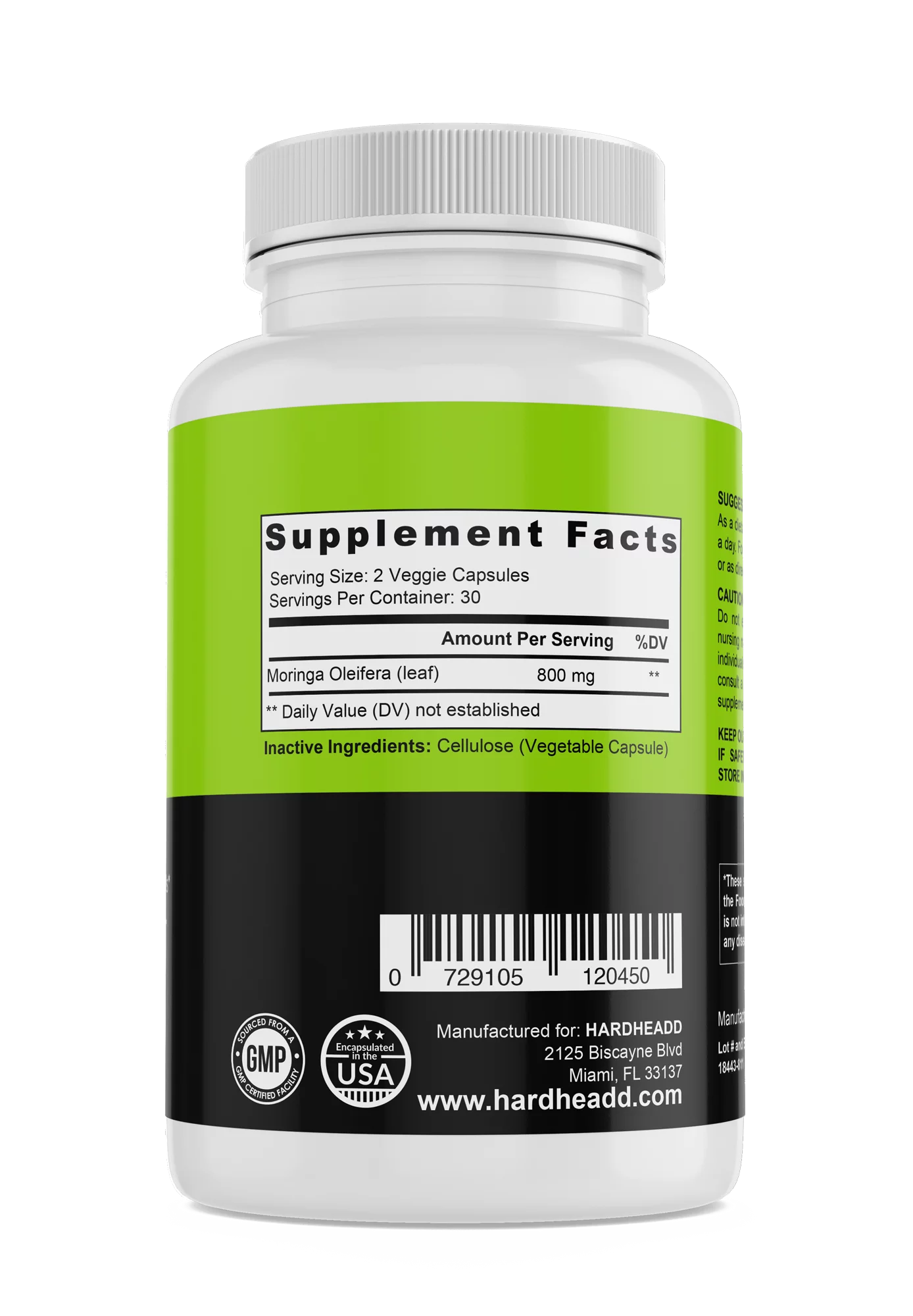 Superfoods Organic Moringa Oleifera Capsules - 100% Pure, Organic Moringa Leaf 800 mg Pills – 60 Capsules