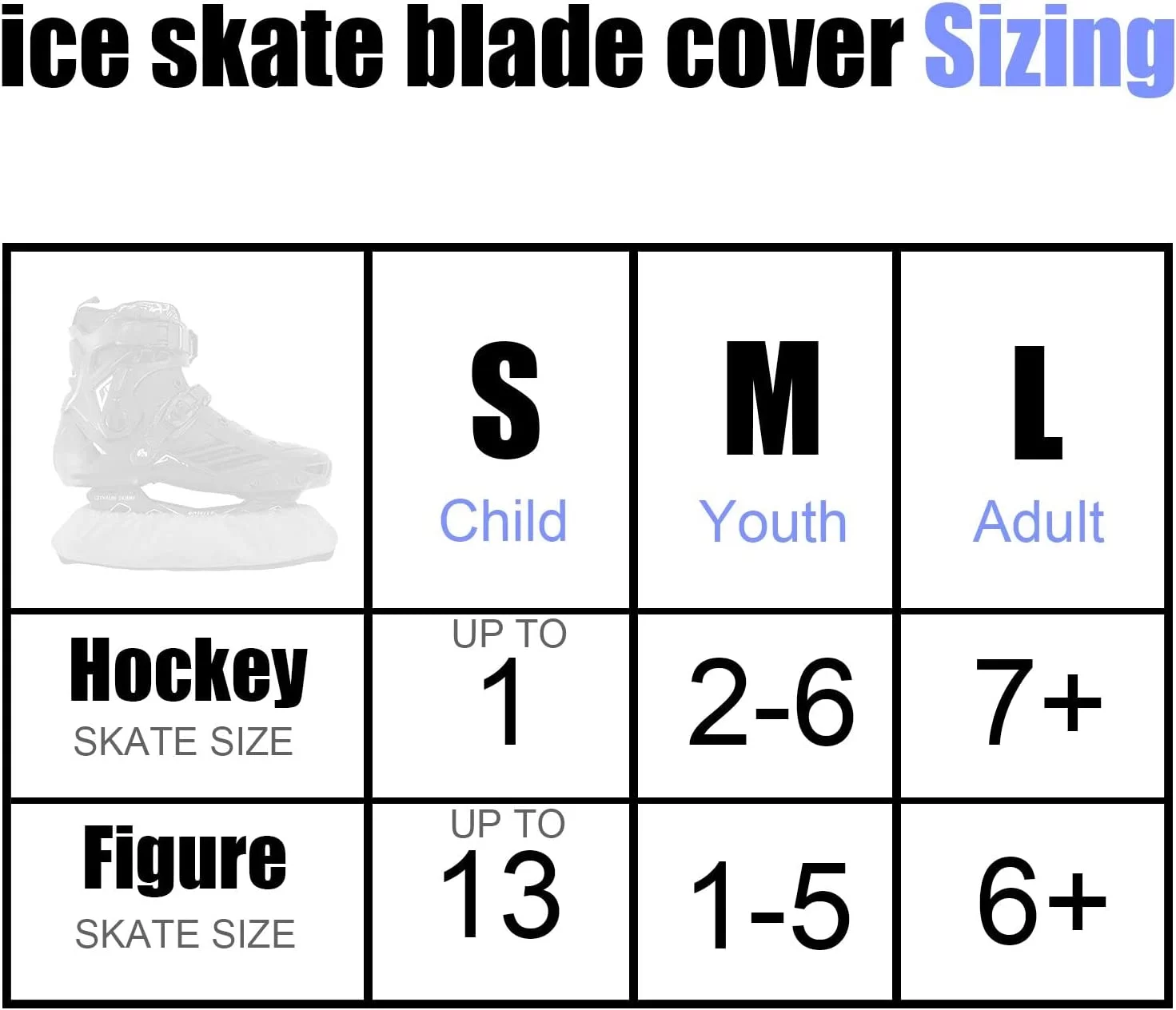 AMQTSLM 2Pcs Ice Skate Guards, Skate Blades Covers for Hockey Skates, Figure Skates and Ice Skates, Skating Soakers Cover for Kids Youth Adult, Unisex Skate Accessories (M)
