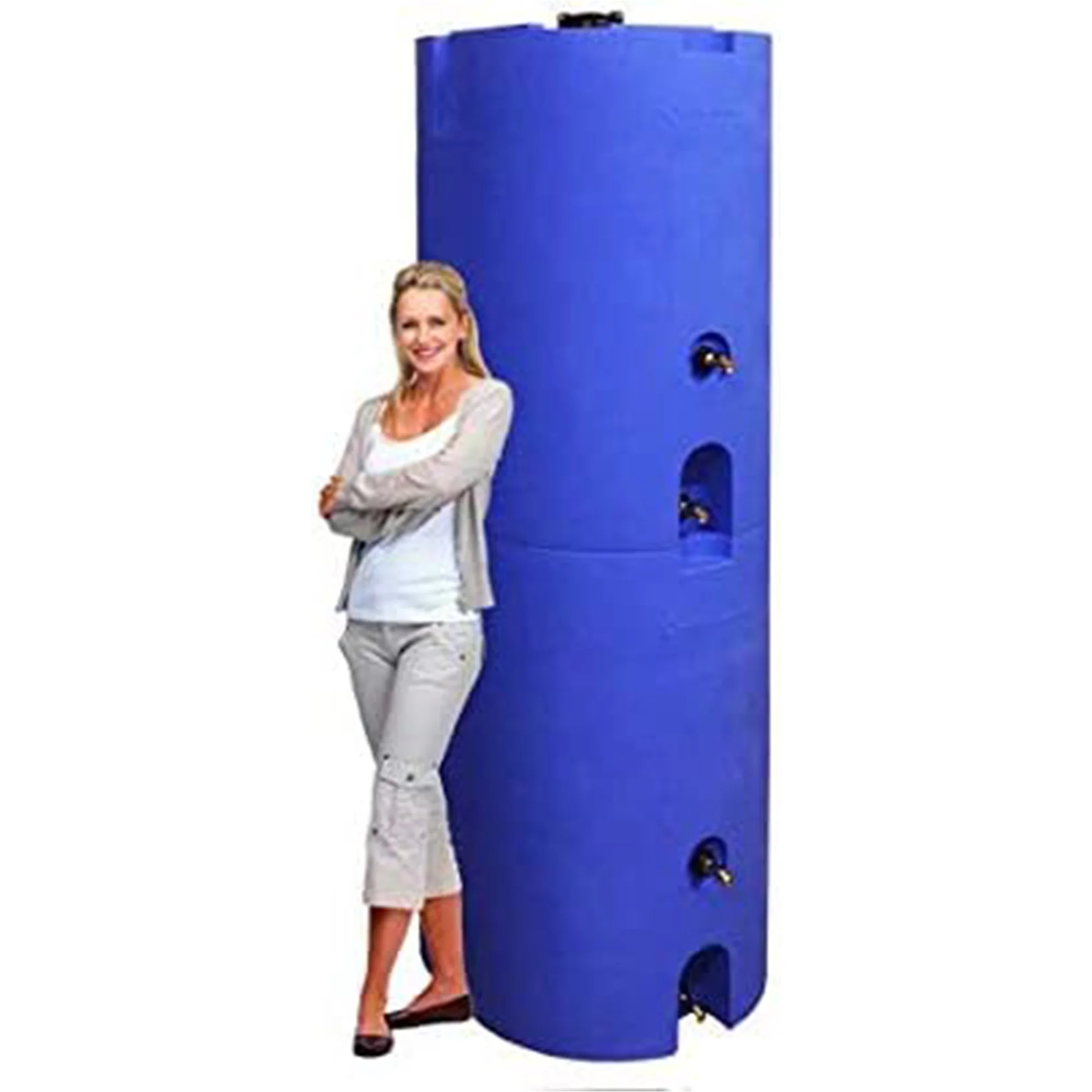 WaterPrepared 160 Gal Stackable Design Utility Water Tank with Large Cap