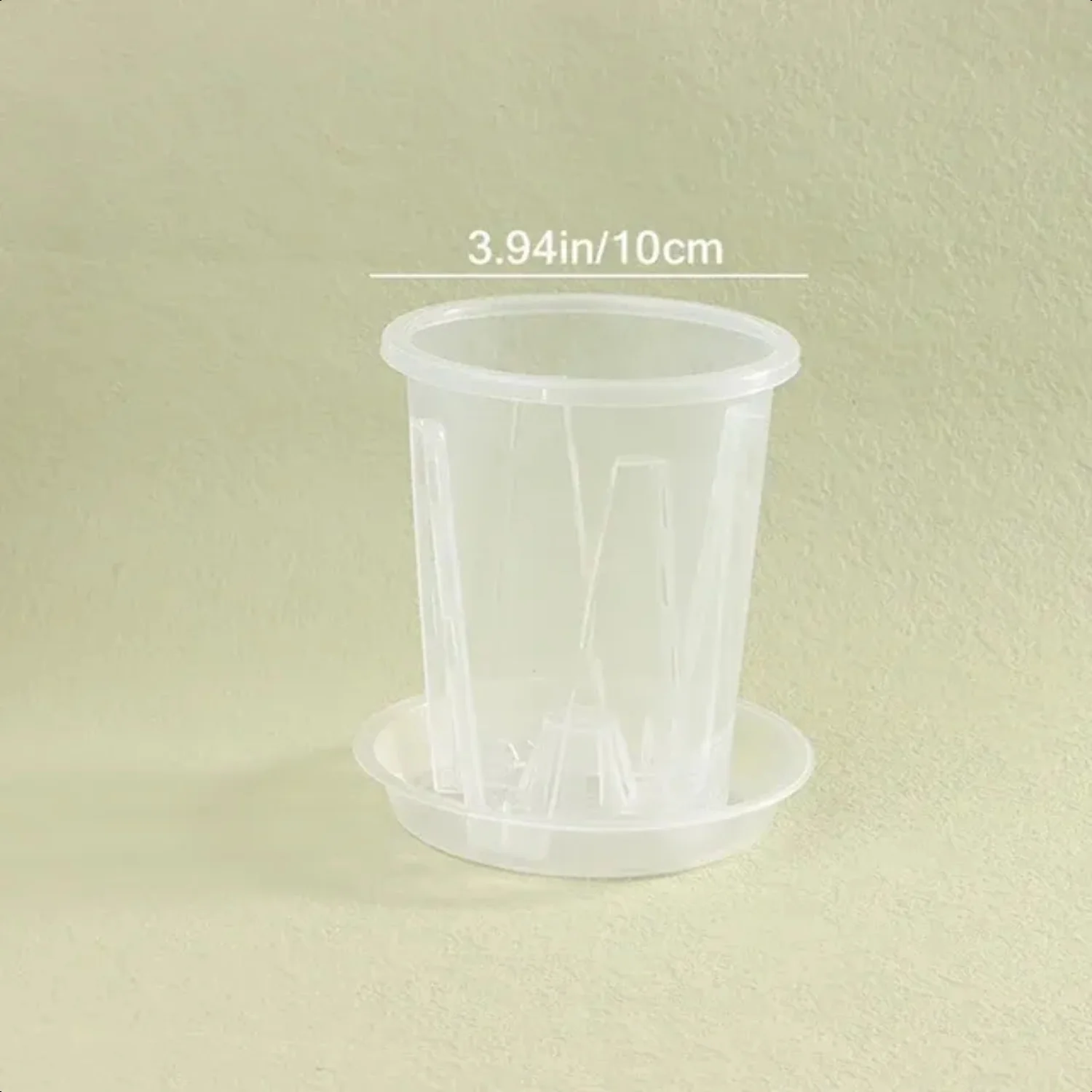 Transparent Phalaenopsis Orchid Planting Flower Pot with Stomata and Tray - Decorative Root Control Gardening Accessory for 1 Piece