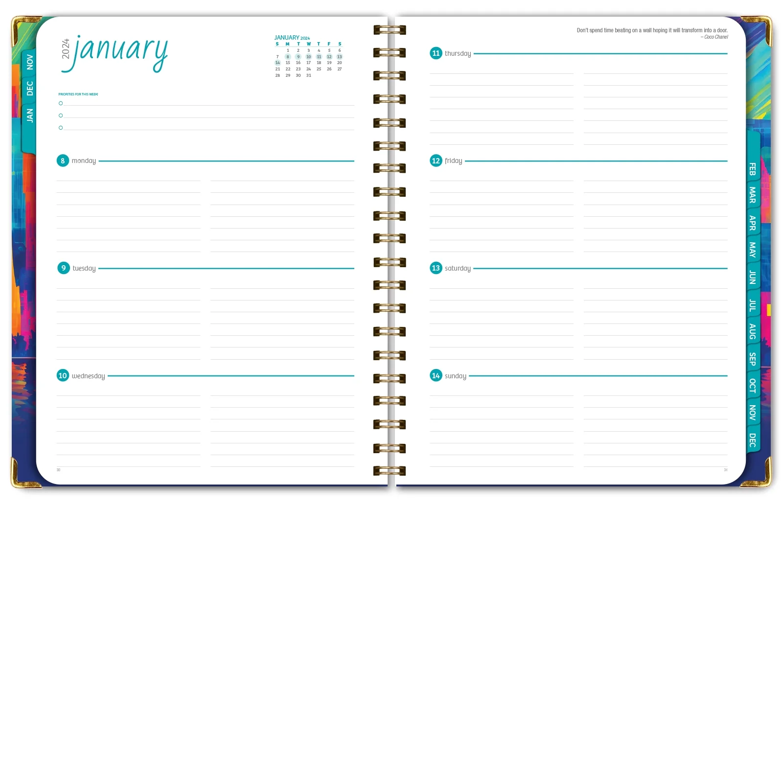 Hardcover CY 2024 Fashion Planner - 8.5
