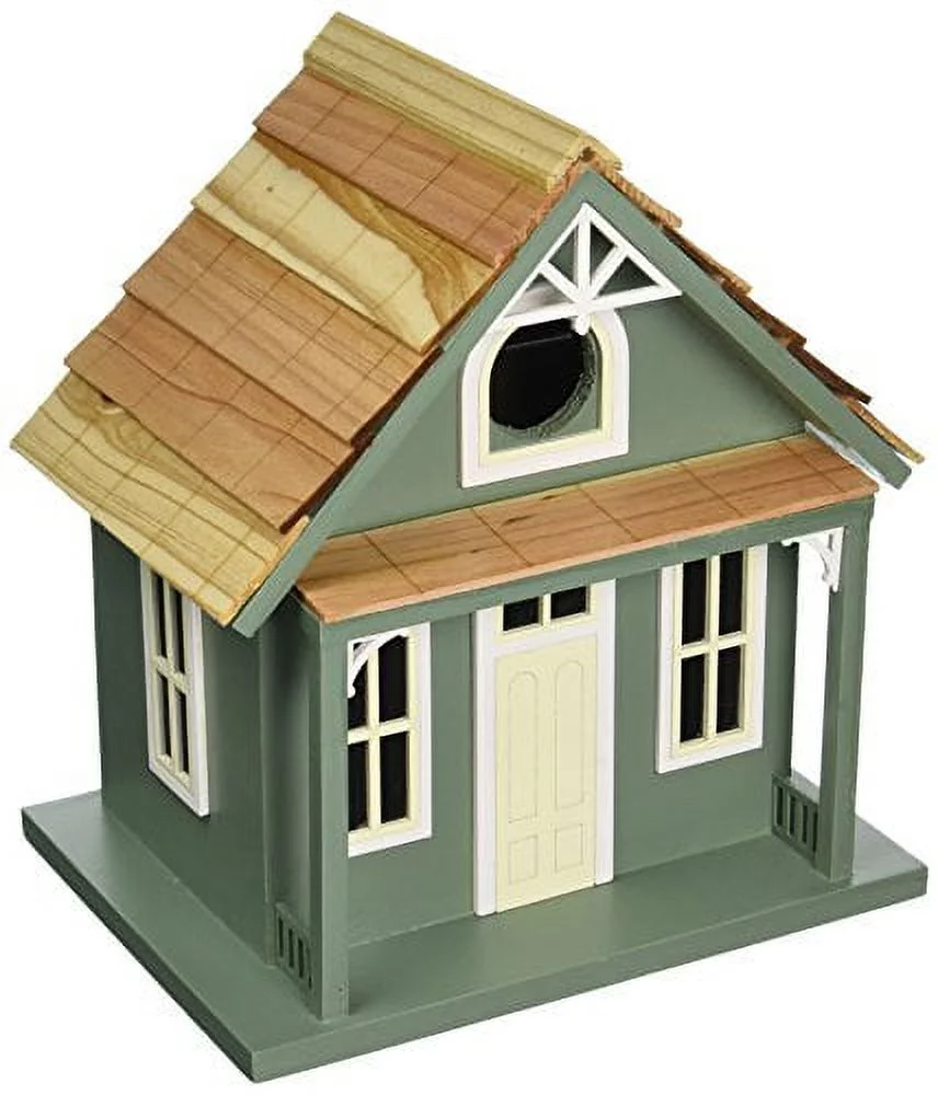 HandMade   Cottage Green House  Small House  Home Decor