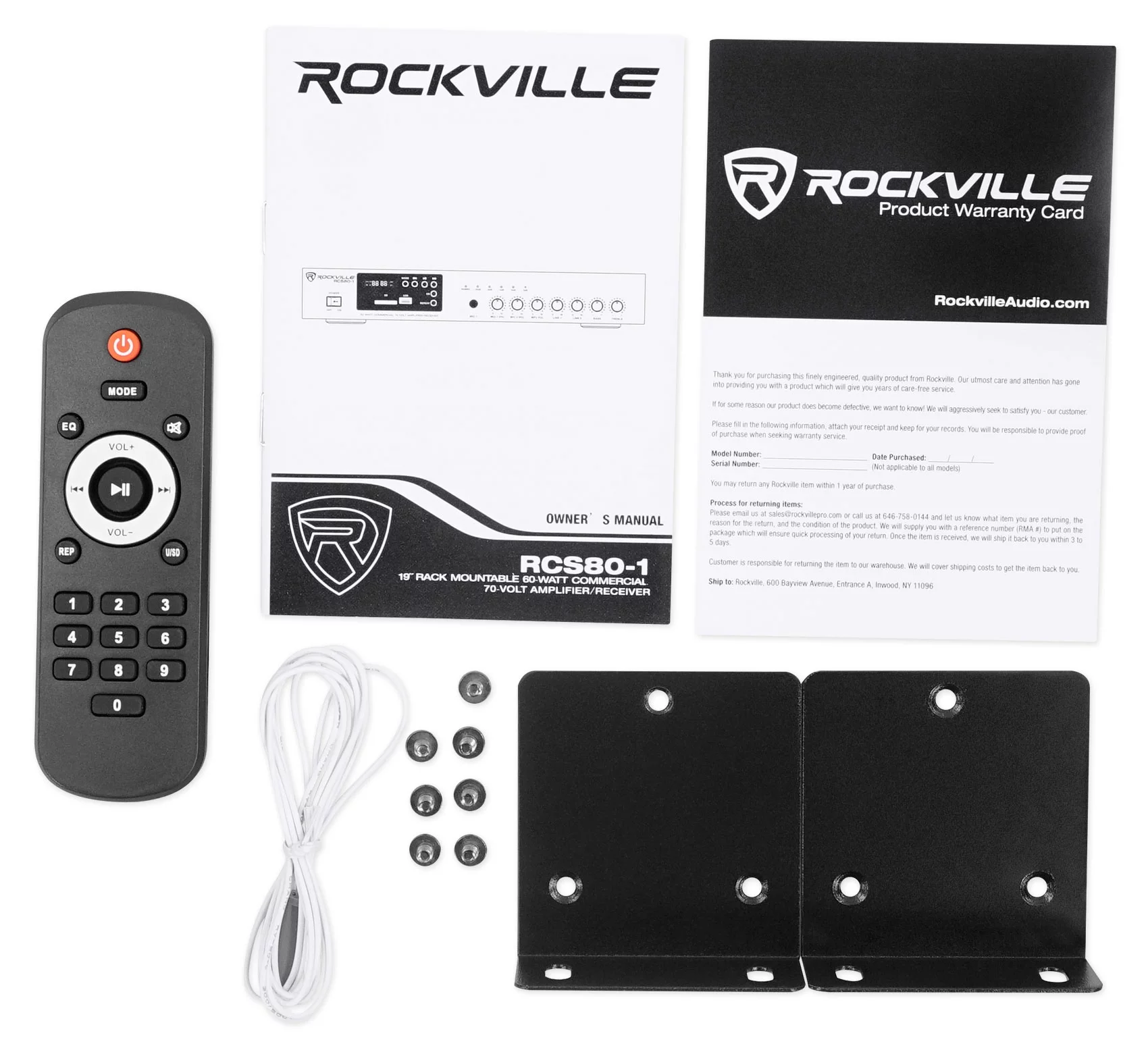 Rockville Commercial Restaurant Amp+2) Black 5.25