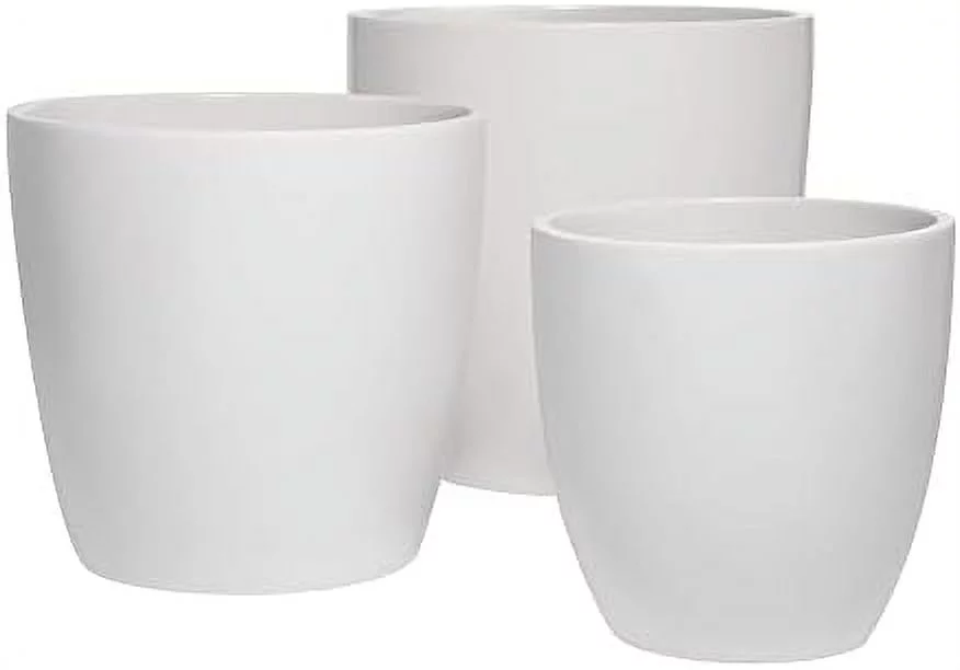 napa round cylinder fiberglass planter, white, 22 inch