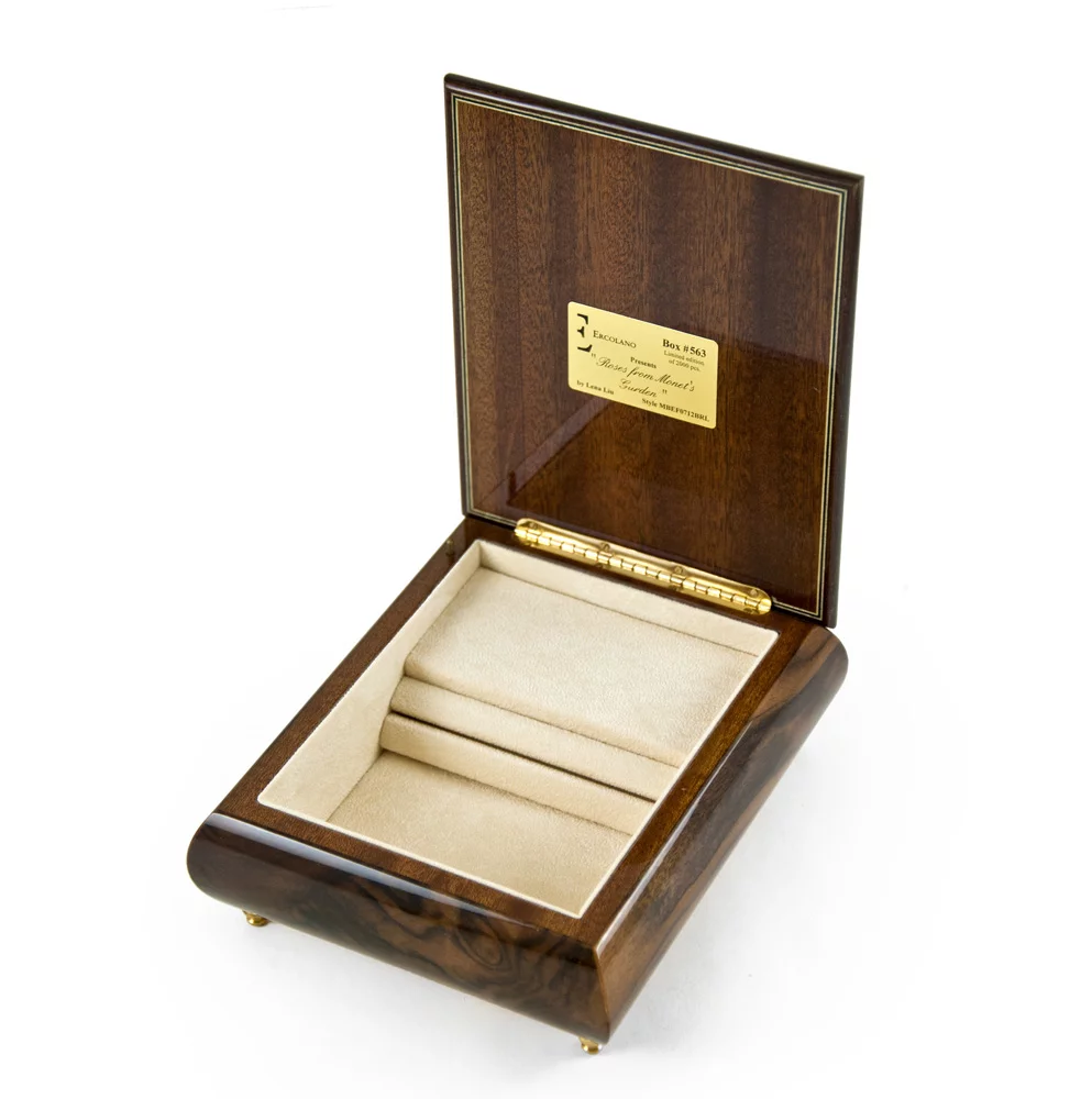 Handcrafted Ercolano Music Box with Painted Scene 