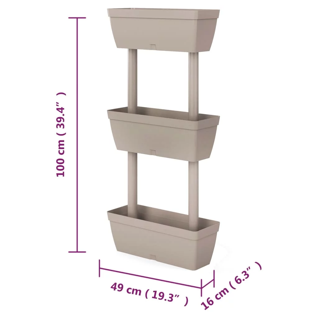 Andoer parcel,6 Pcs Taupe Balcony 39.4in Taupe Pcs 39.4