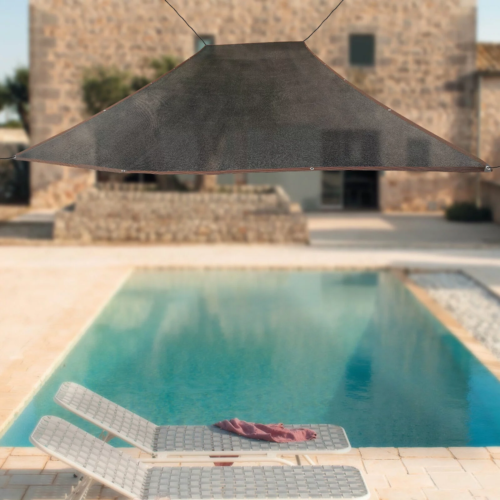 80% Resistant Shade Cloth fit Plants Garden Greenhouse Woven Net Mesh Post-Mount