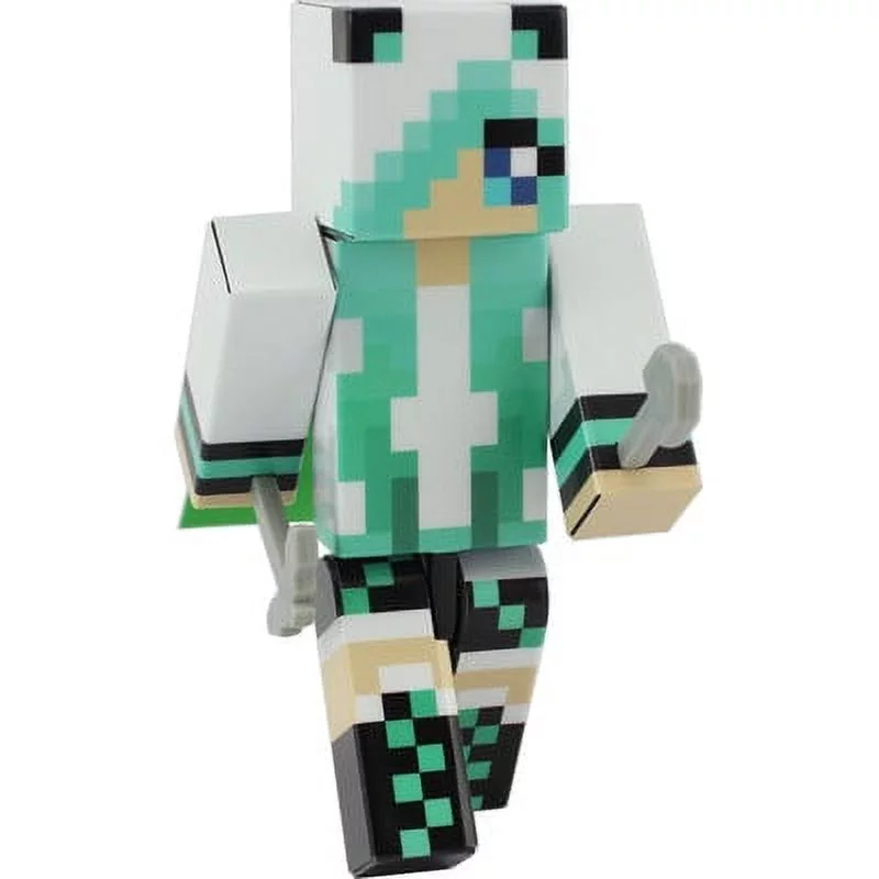 Panda Girl Teal Action Figure Toy, 4 Inch Custom Series Figurines by EnderToys