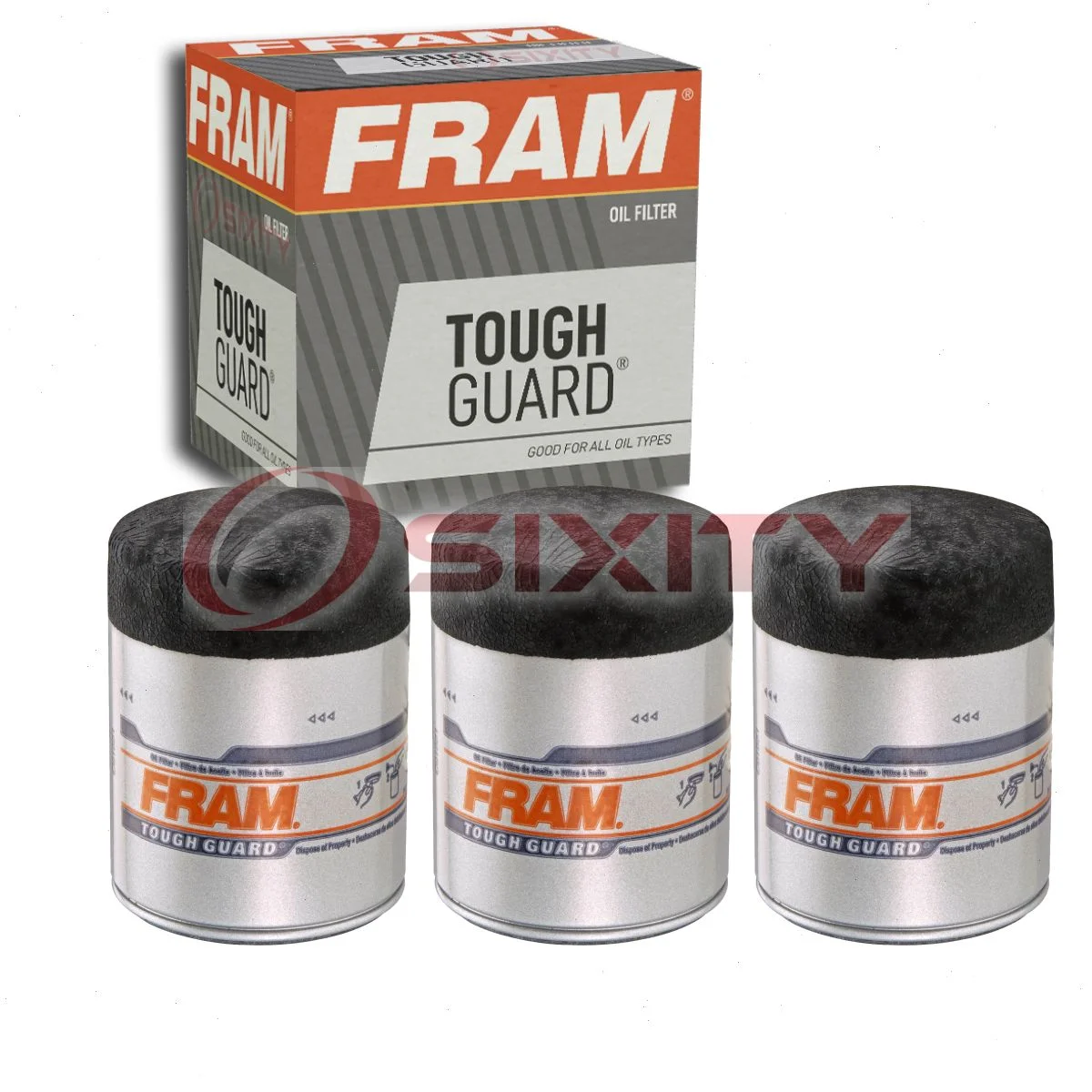 3 pc FRAM TG3675 Tough Guard Engine Oil Filters for 51394 Oil Change Lubricant Filters Fits select: 1999-2002,2005 CHEVROLET SILVERADO