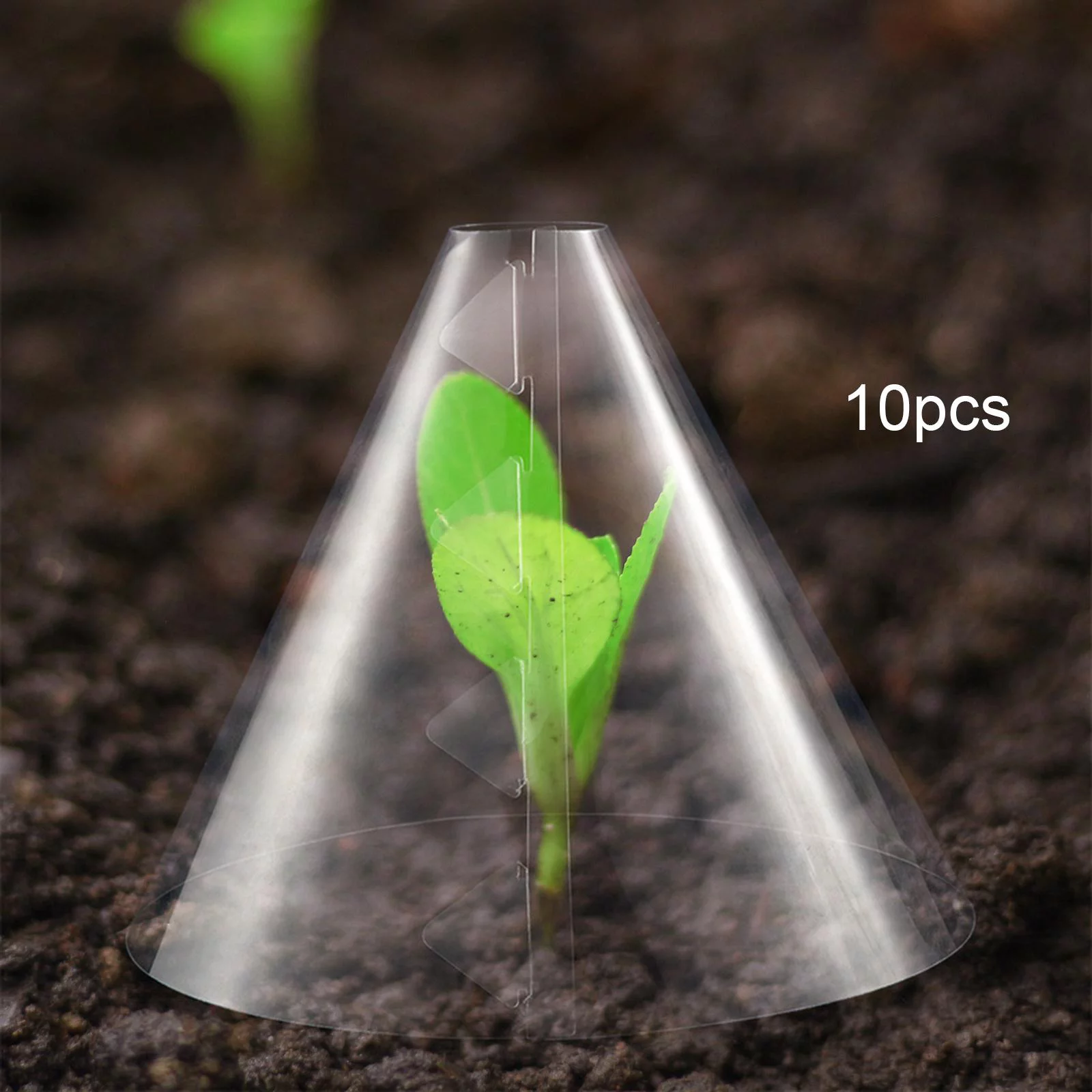 10x Garden Cloches Garden Plant Germination Cover, Clear Vegetables Protect Plant, Plant Hat Reusable Plant Bell Cover Frost Protection Cover